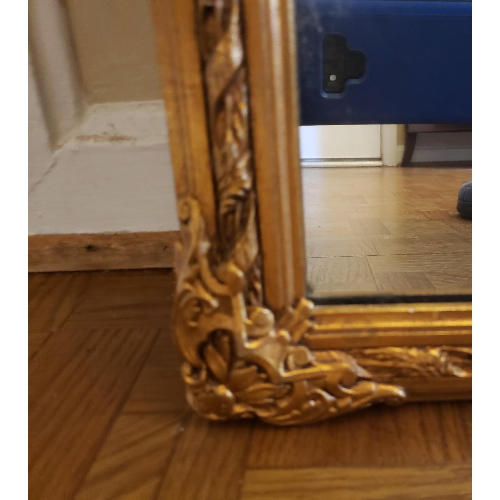1950s Neo-Classical Style Gilt Wood Draperies, Urn and Acanthus Leaves Mirror In Good Condition In Germantown, MD