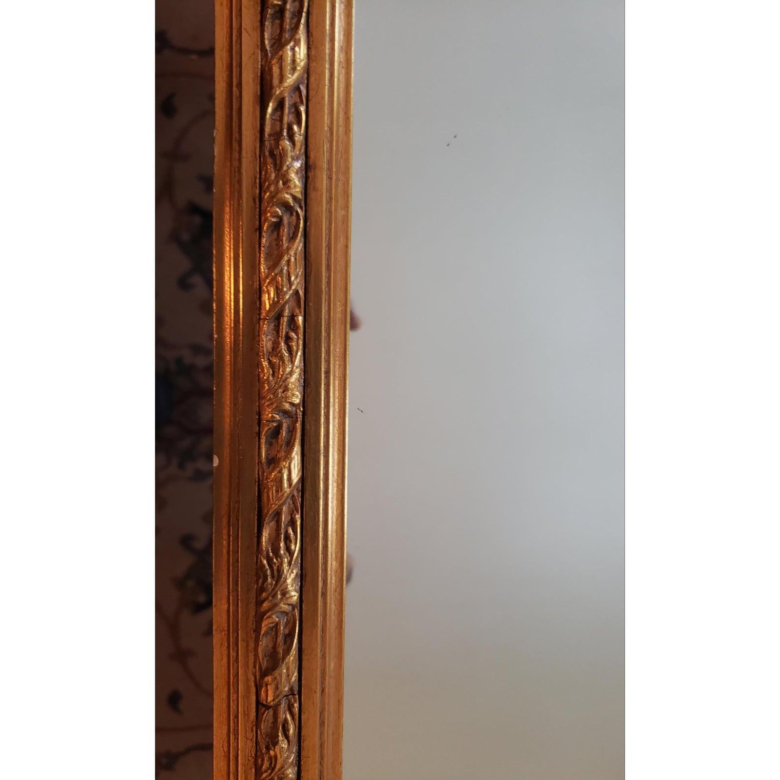 1950s Neo-Classical Style Gilt Wood Draperies, Urn and Acanthus Leaves Mirror 3