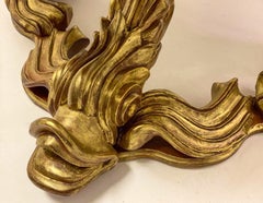 1950s Neo-Classical Style Italian Inlaid Mahogany Gilt Dolphin Center Table
