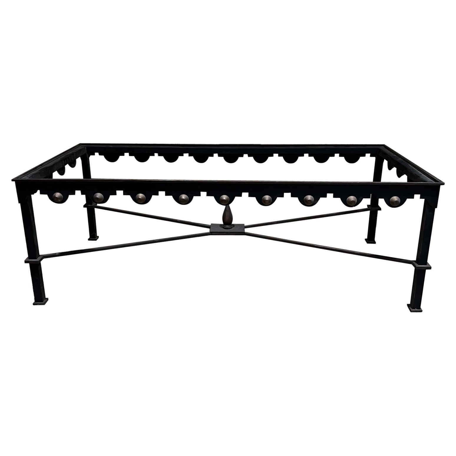 1950s Neoclassical Coffee Table + Brass Nuggets Arturo Pani Mexico For Sale