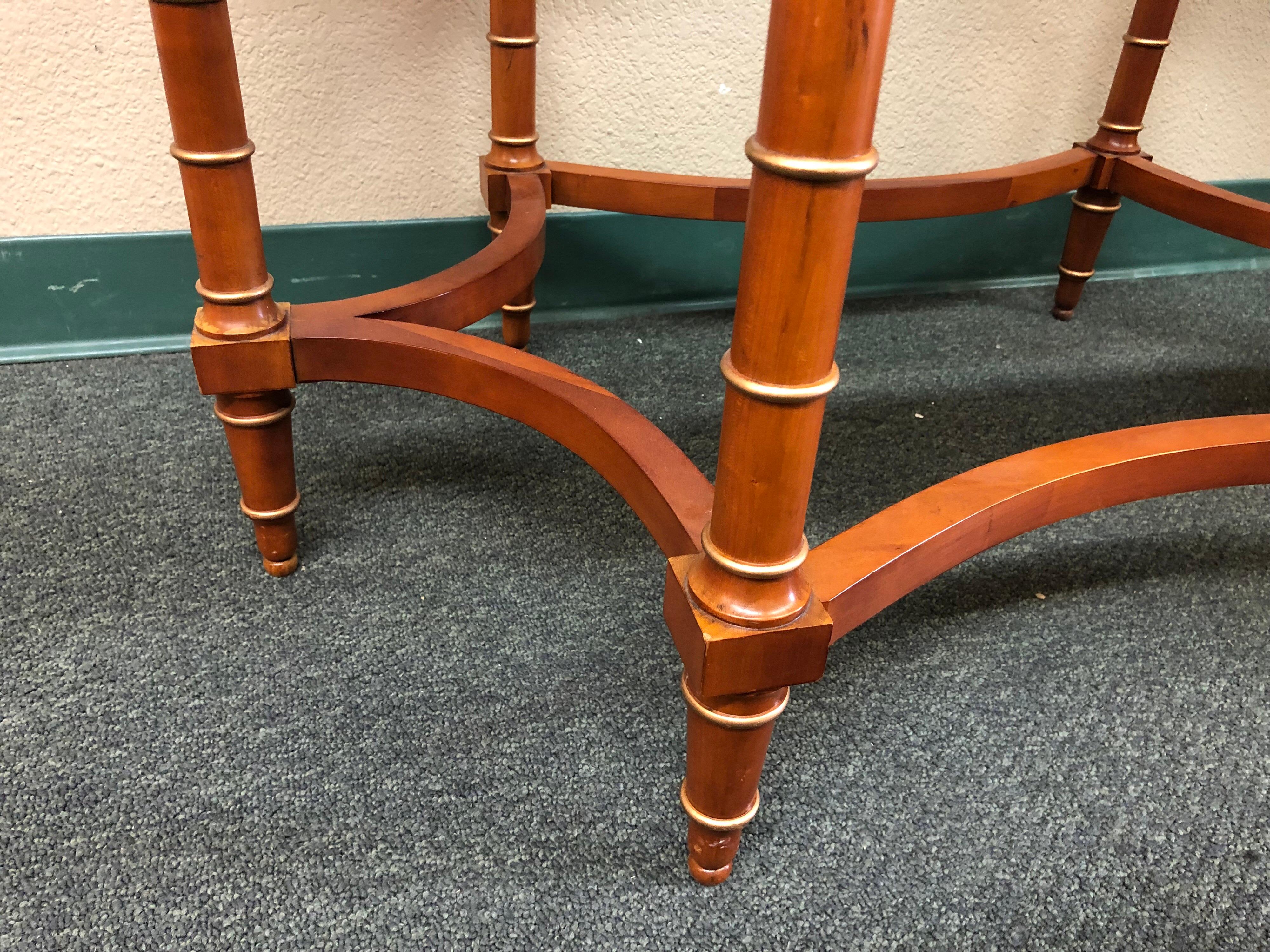 1950s Neoclassical John Widdicomb Wooden Cocktail Table For Sale 2