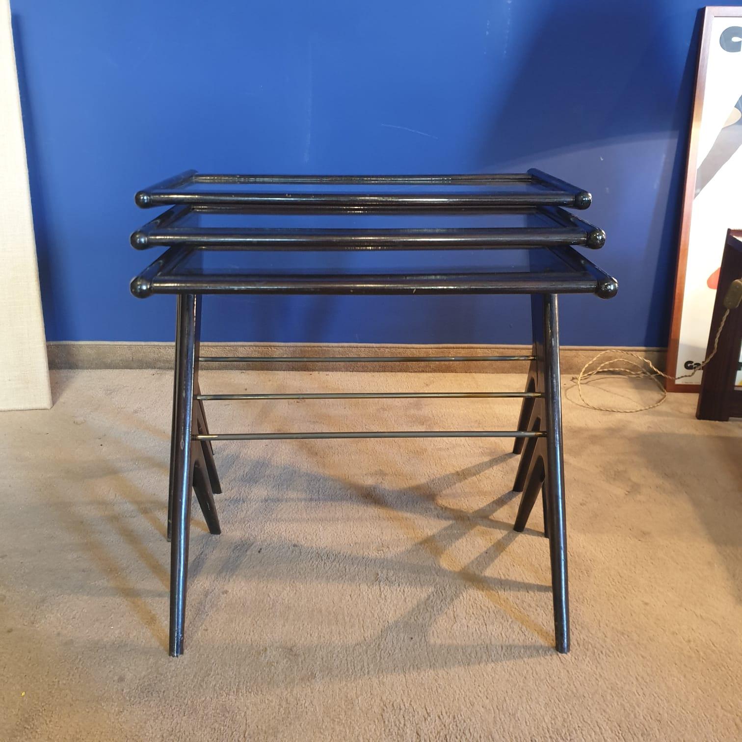 Italian 1950s Nesting Tables by Ico Parisi For Sale