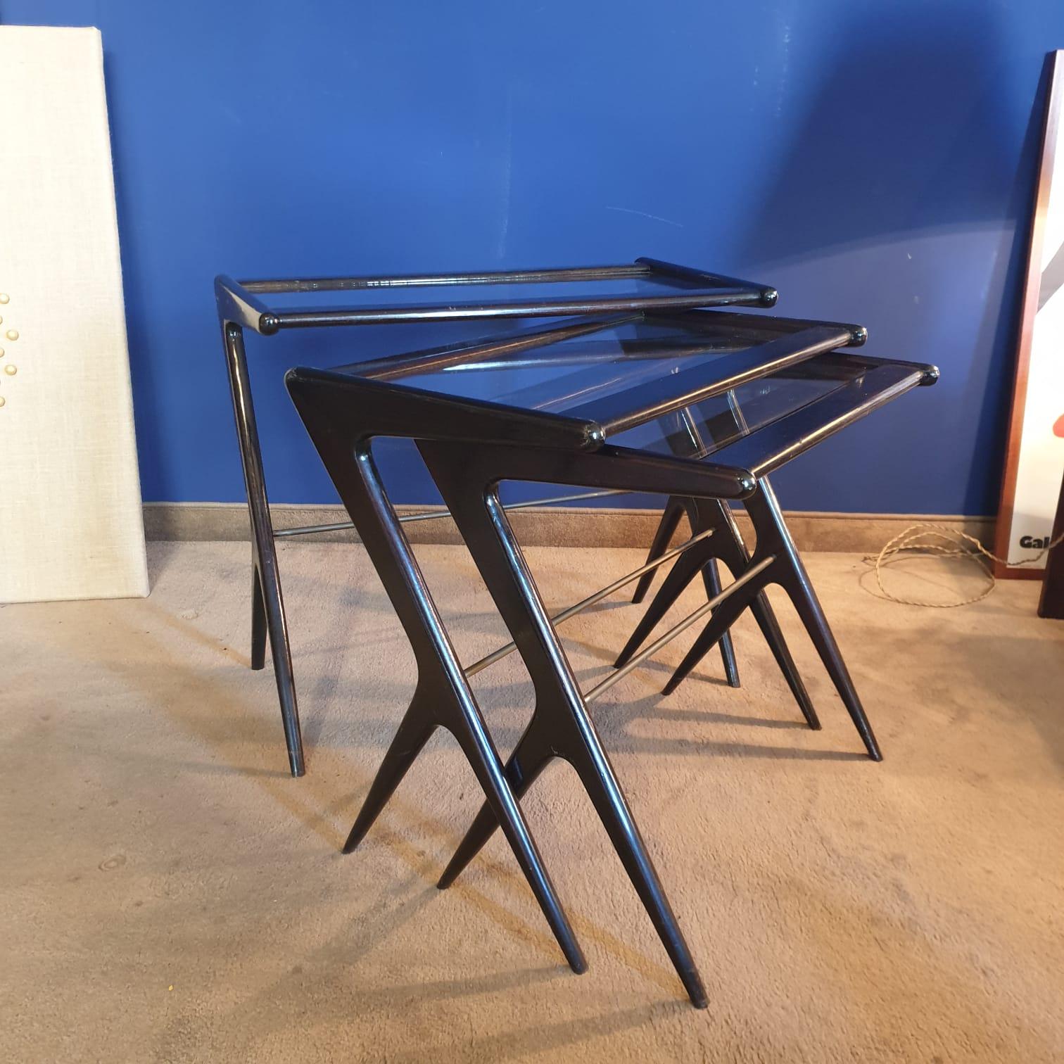 1950s Nesting Tables by Ico Parisi In Good Condition For Sale In Milan, IT