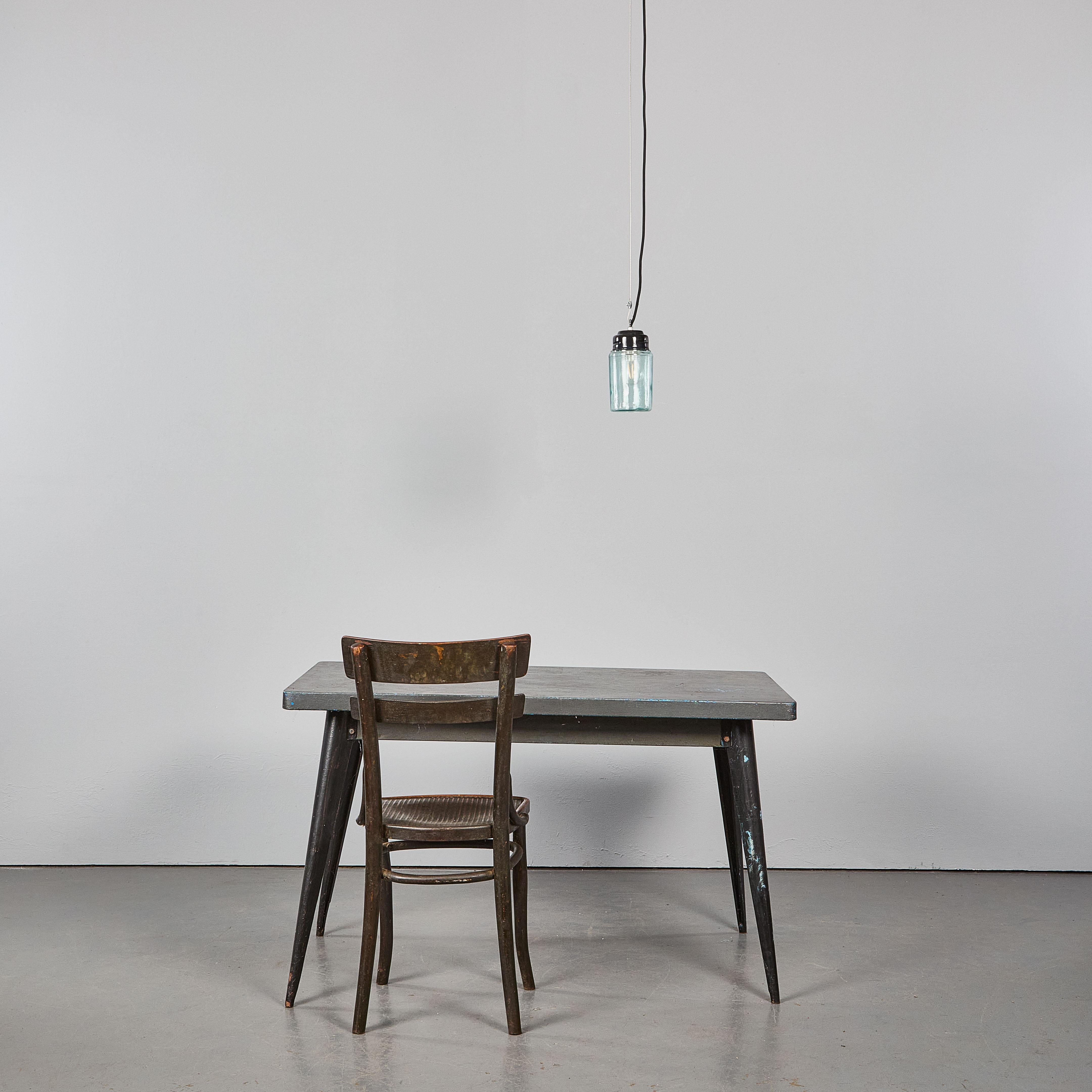 1950’s New Old Stock Aqua Barrel Pendant Lamps – Good Qty Available For Sale 8