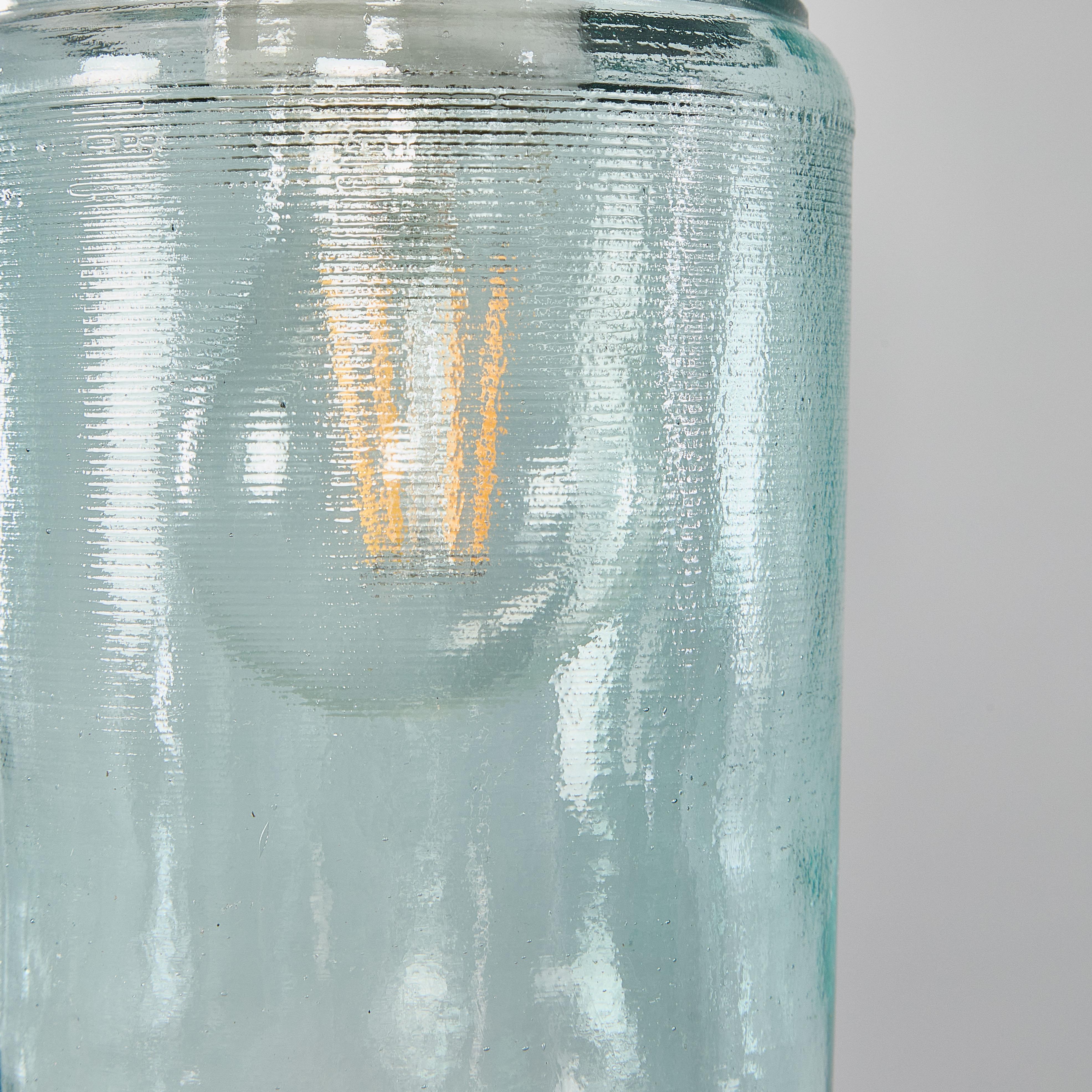 1950’s New Old Stock Aqua Barrel Pendant Lamps – Good Qty Available For Sale 9