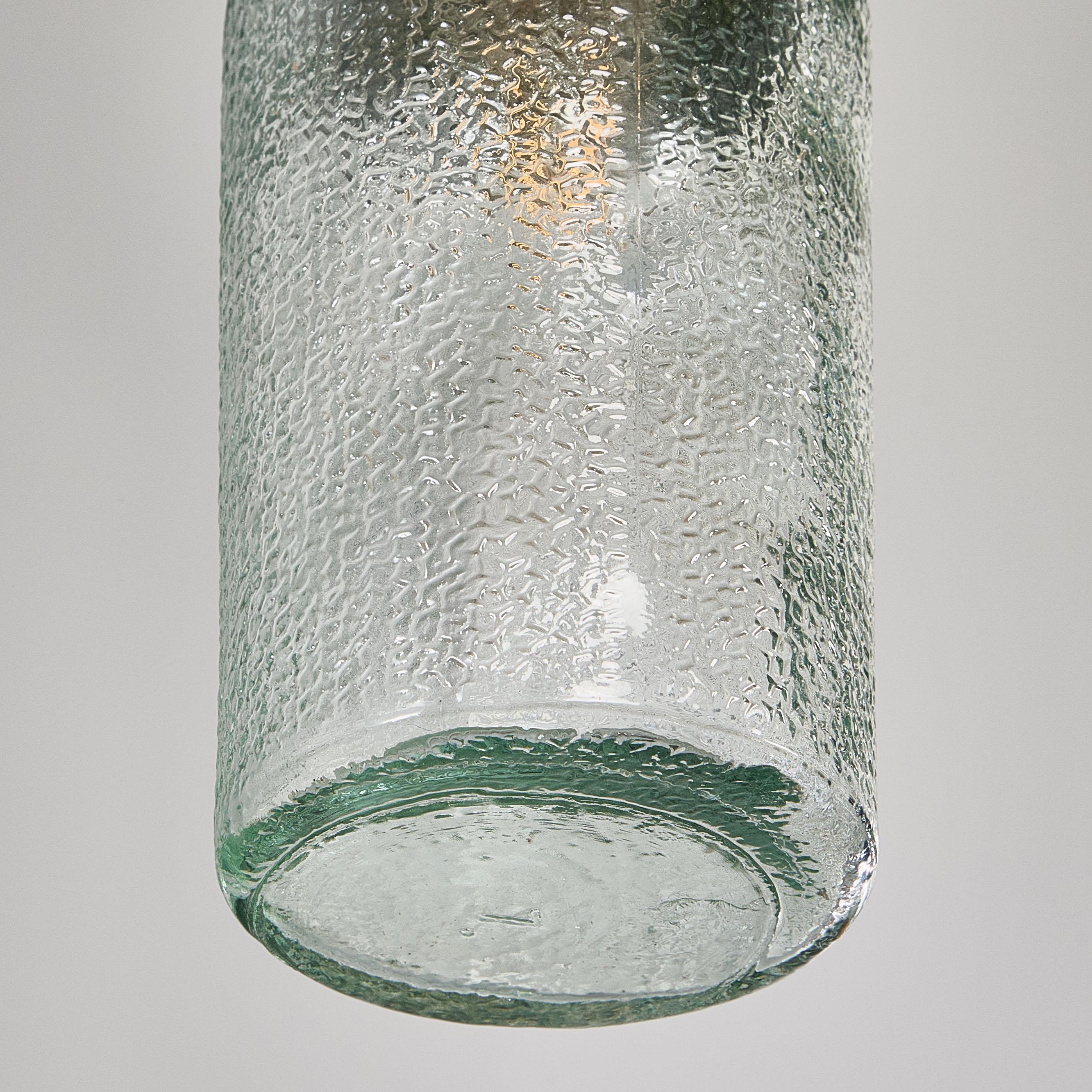 1950's New Old Stock Ceramic Top Aqua Cylinder Pendant Lamp - Good Qty Available For Sale 4