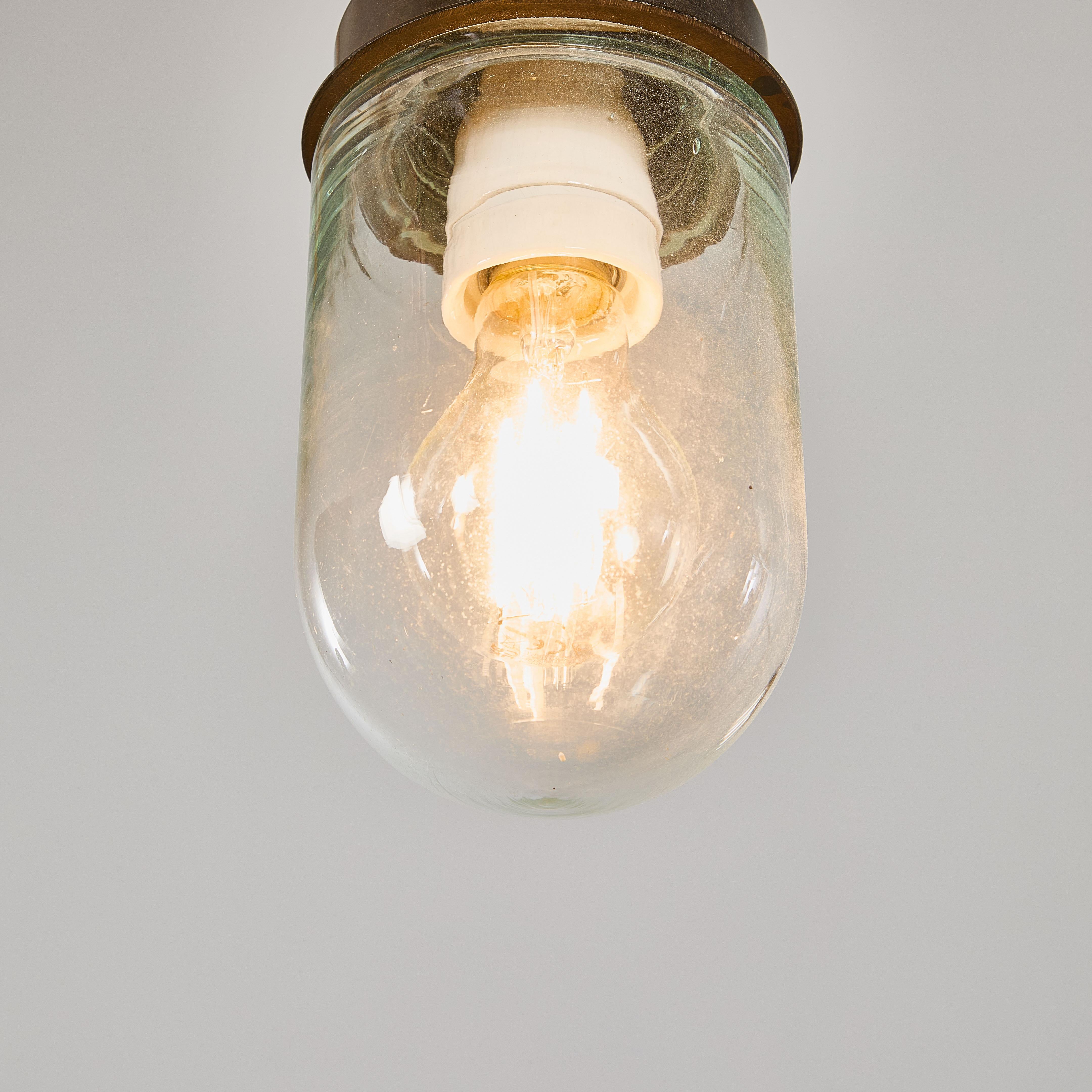 Vetro artistico Lampade a sospensione a barile trasparenti degli anni '50 - Buona quantità disponibile in vendita