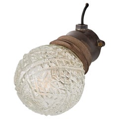 1950's New Old Stock Clear Pineapple Shaped Wall Lamps - Unique Pair