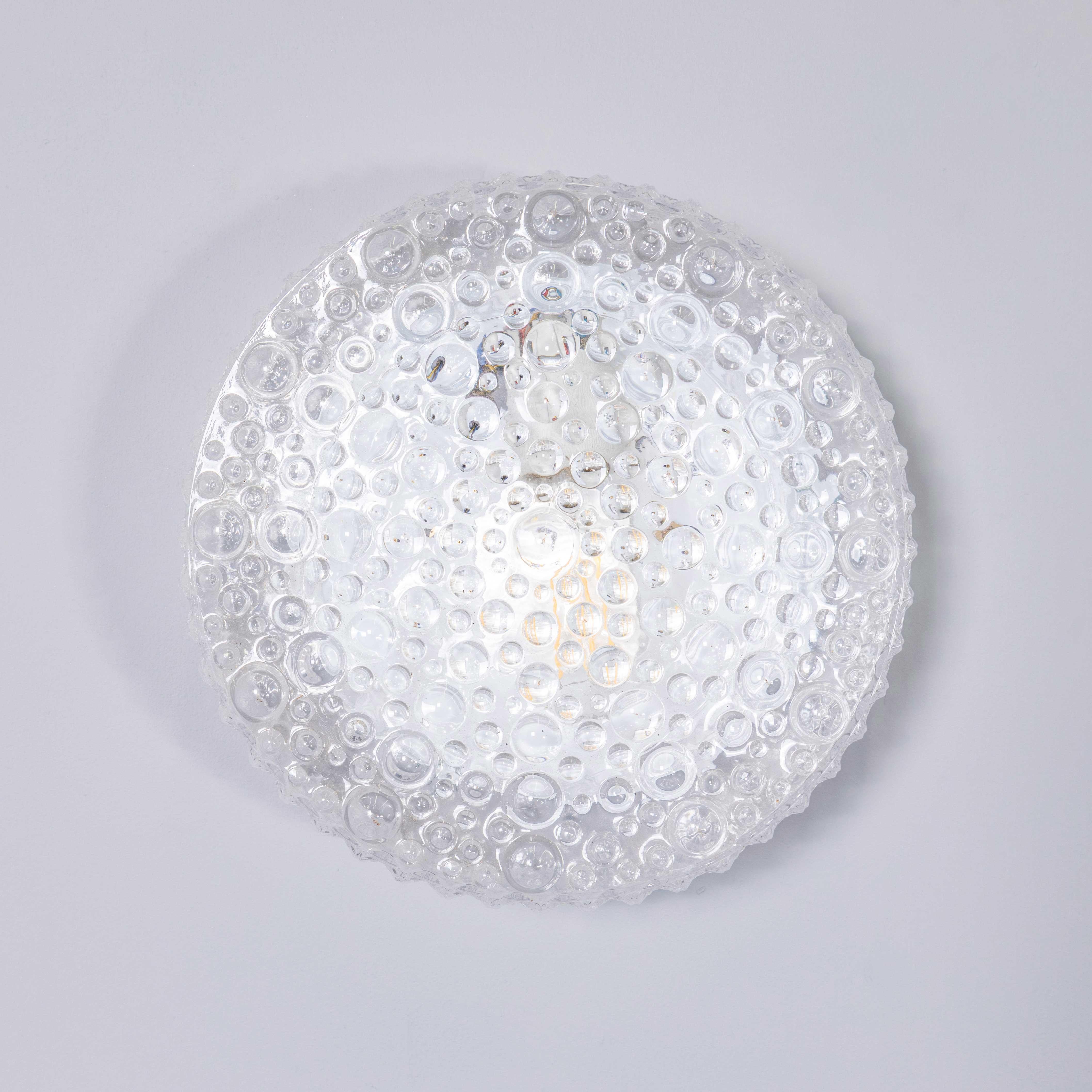 1950's New Old Stock Czech Clear Bubble Wall - Ceiling Lamp For Sale 1