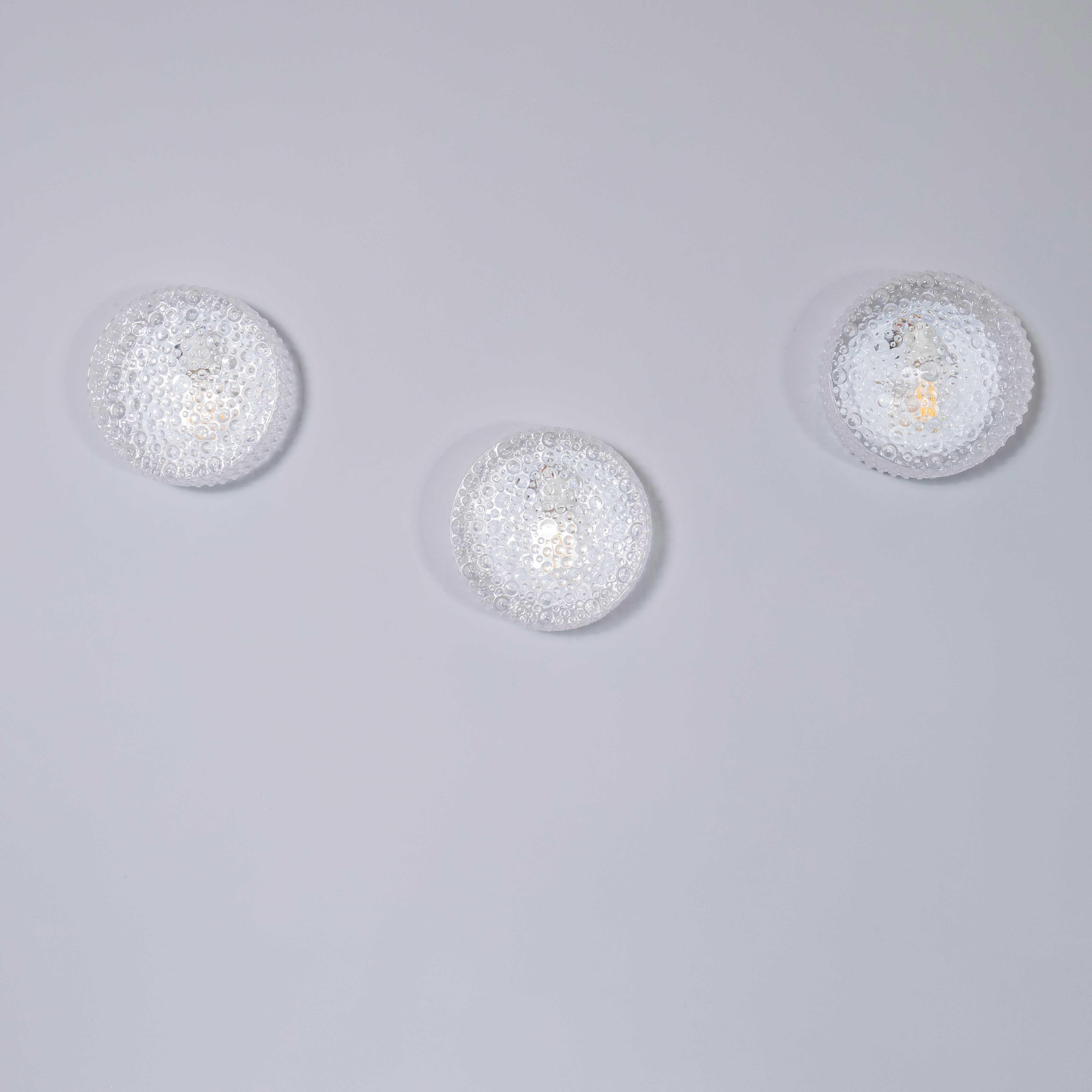 1950's New Old Stock Czech Clear Bubble Wall - Ceiling Lamp For Sale 2