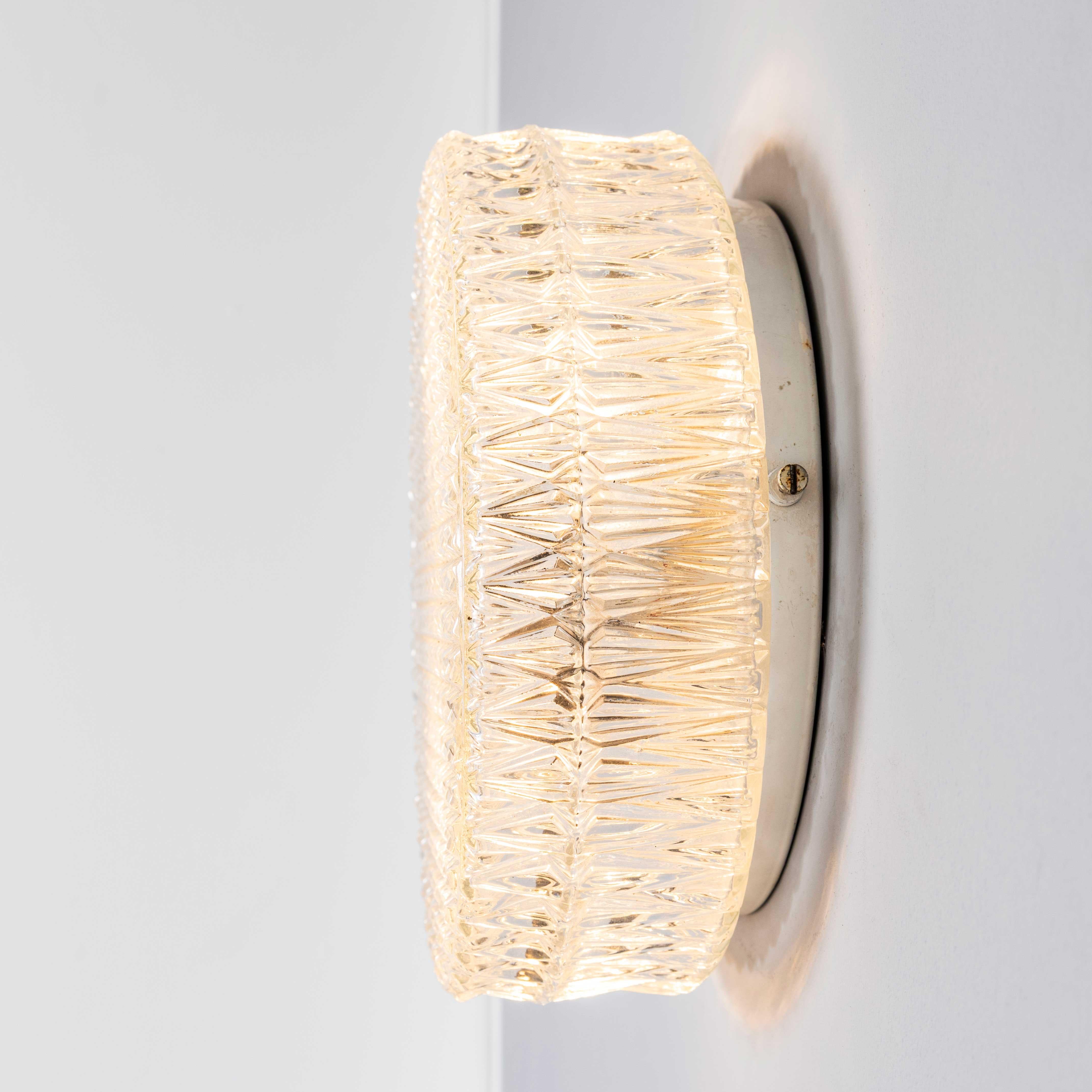 1950's New Old Stock Czech Clear Diamond Wall - Ceiling Lamp For Sale 5