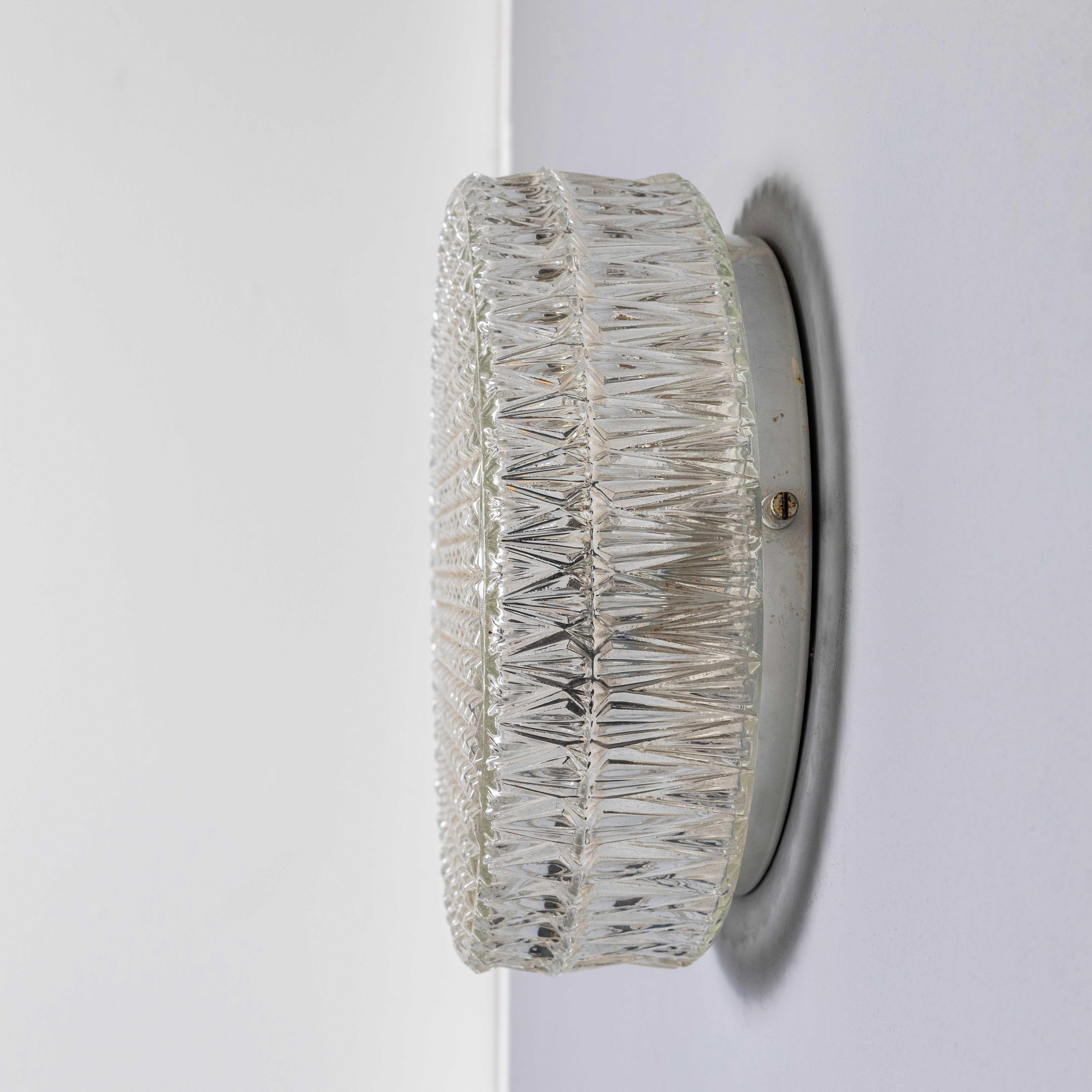 1950's New Old Stock Czech Clear Diamond Wall - Ceiling Lamp For Sale 6