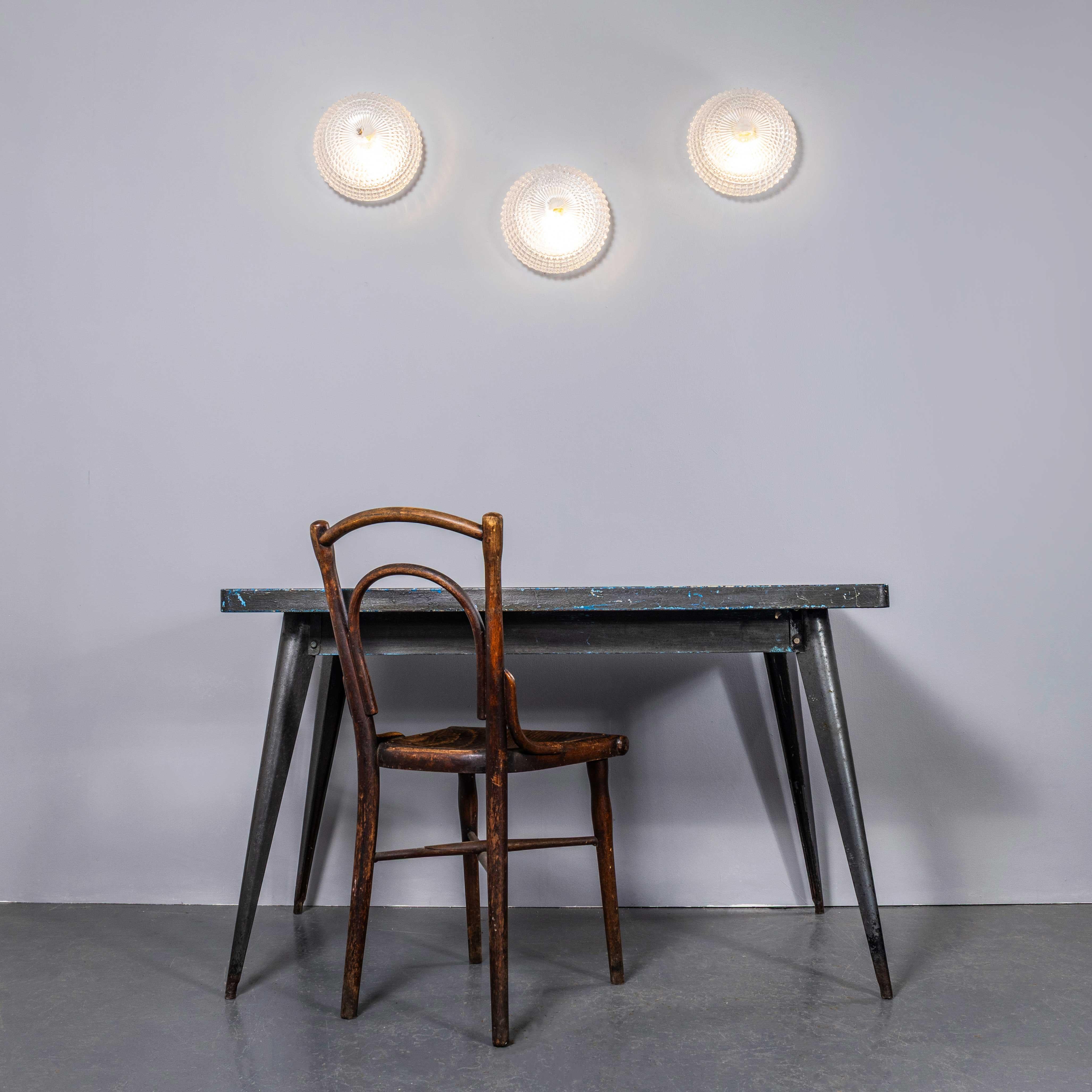 1950's New Old Stock Czech Clear Domed Diamond Wall - Ceiling Lamp In Good Condition For Sale In Hook, Hampshire