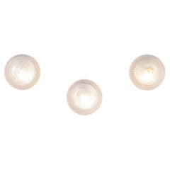 1950's New Old Stock Czech Clear Domed Diamond Wall - Ceiling Lamp