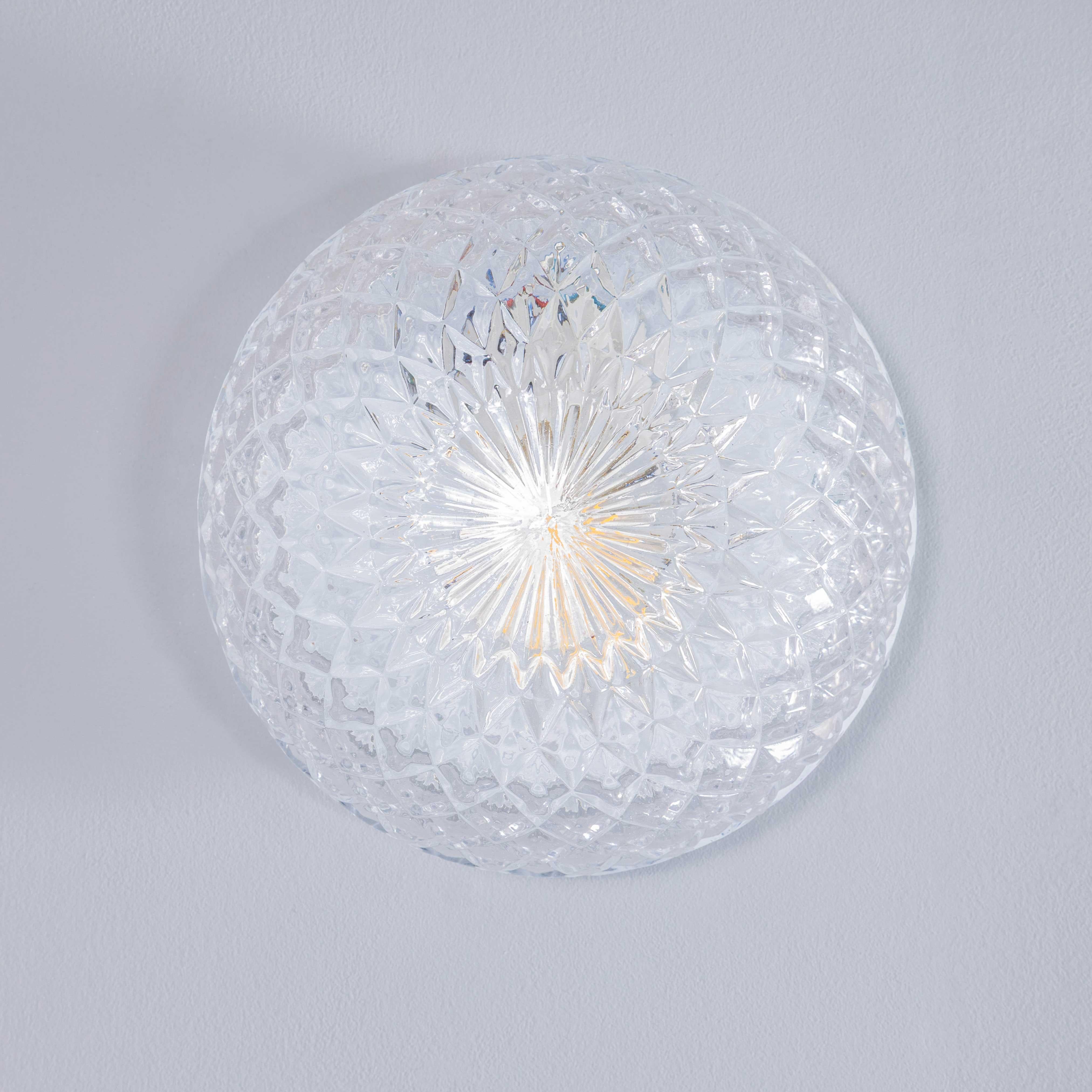 Vetro Lampada da soffitto ceca a forma di ananas trasparente del 1950 &New Old Stock in vendita