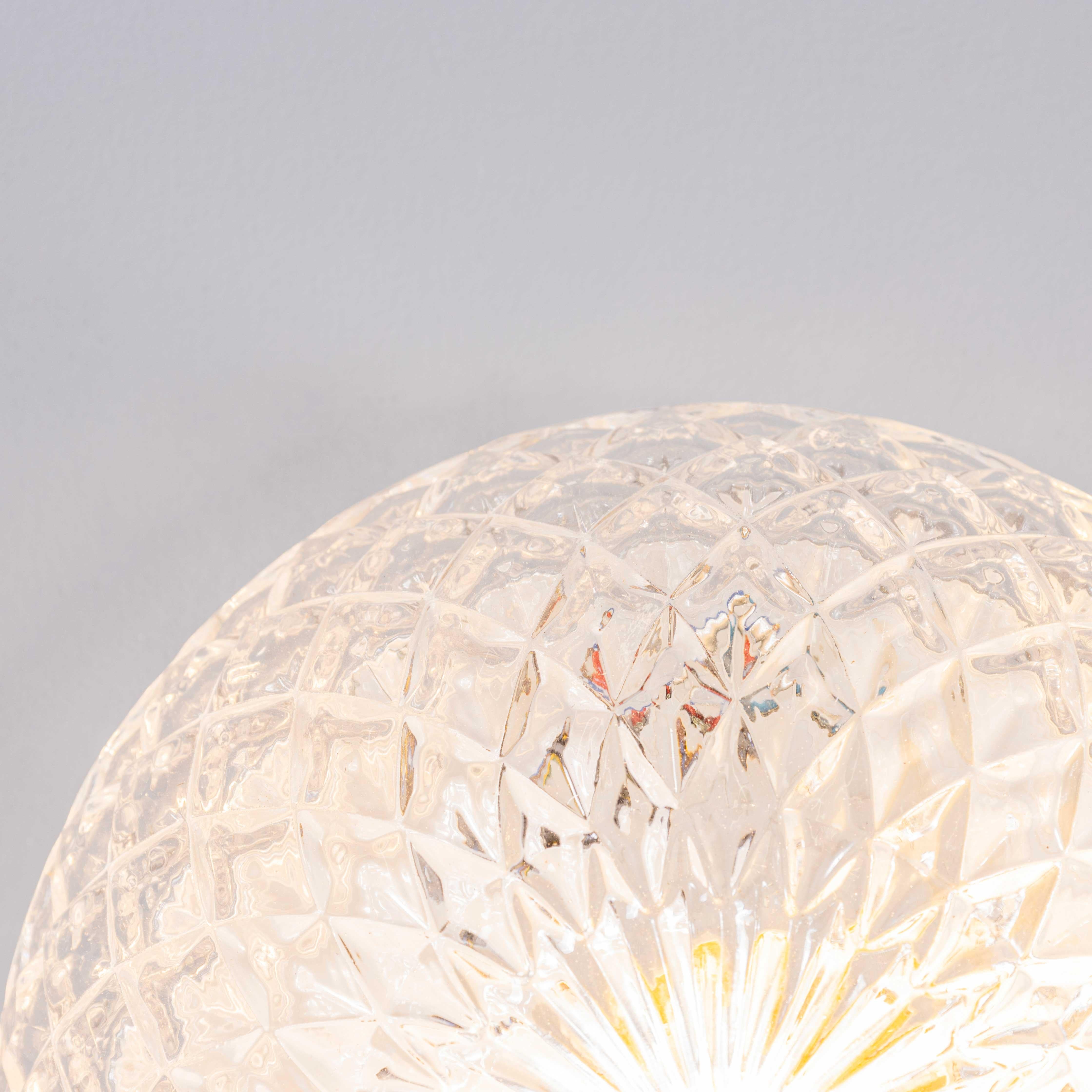 Lampada da soffitto ceca a forma di ananas trasparente del 1950 &New Old Stock in vendita 2