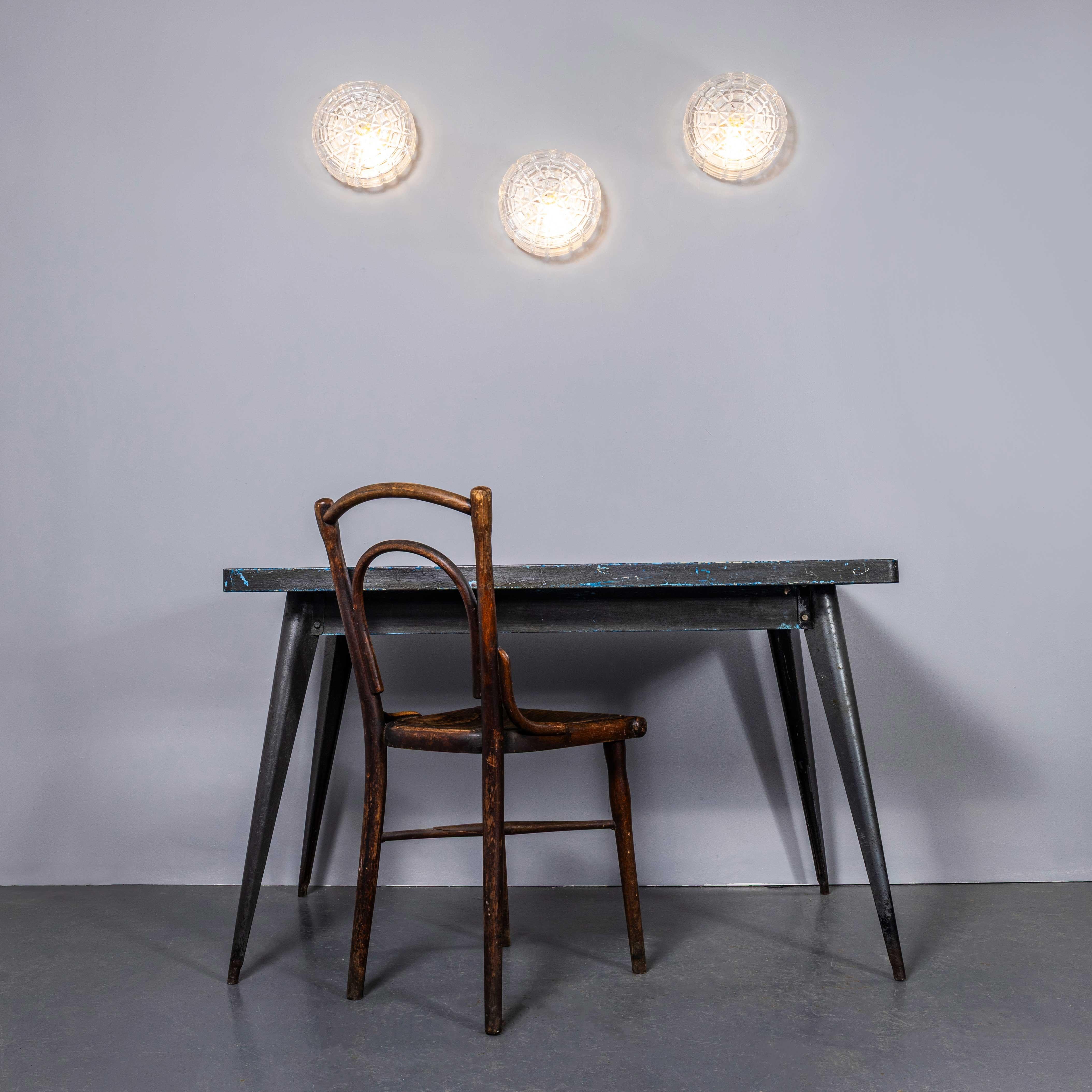 1950's New Old Stock Czech Faceted Wall - Ceiling Lamp In Good Condition For Sale In Hook, Hampshire