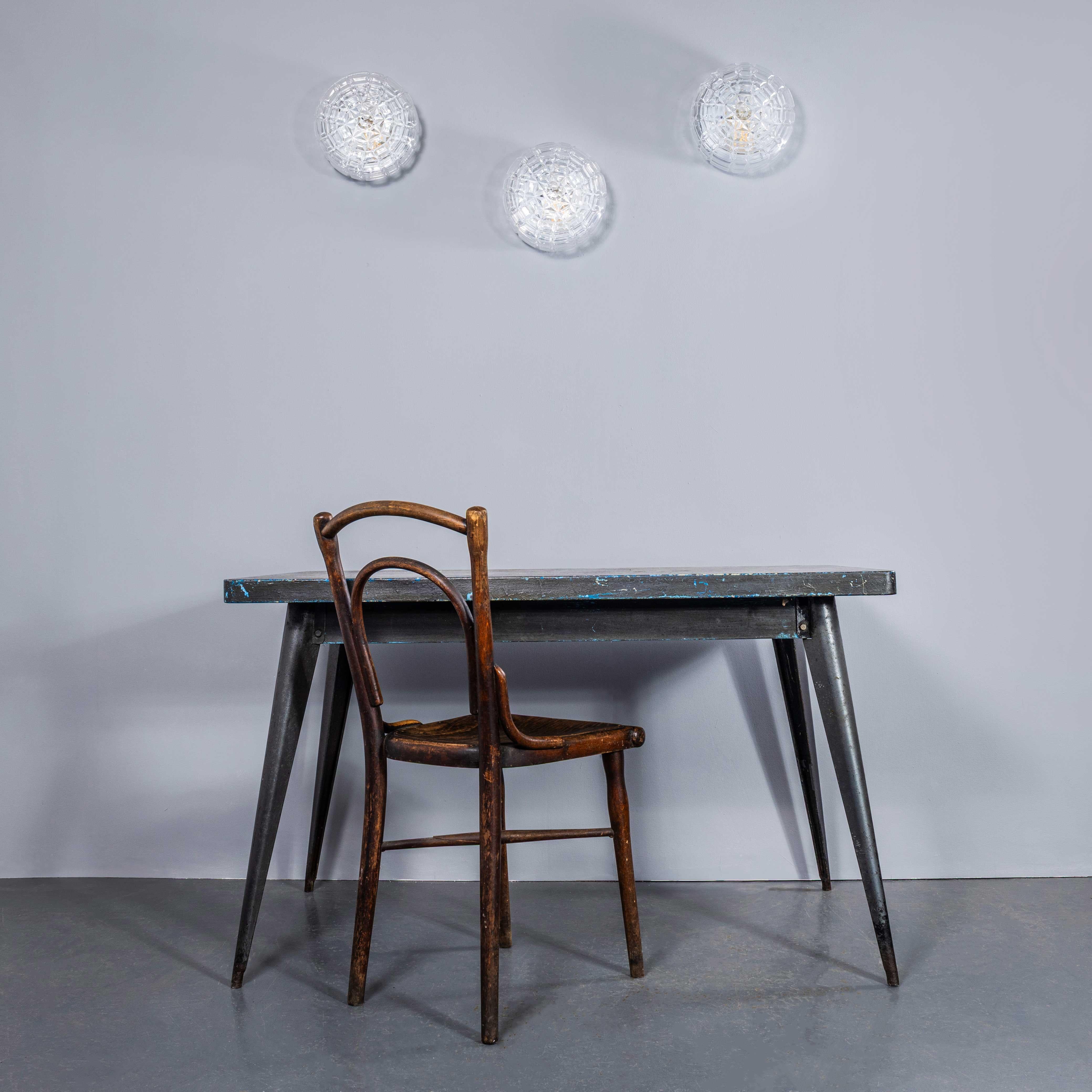 Mid-20th Century 1950's New Old Stock Czech Faceted Wall - Ceiling Lamp For Sale