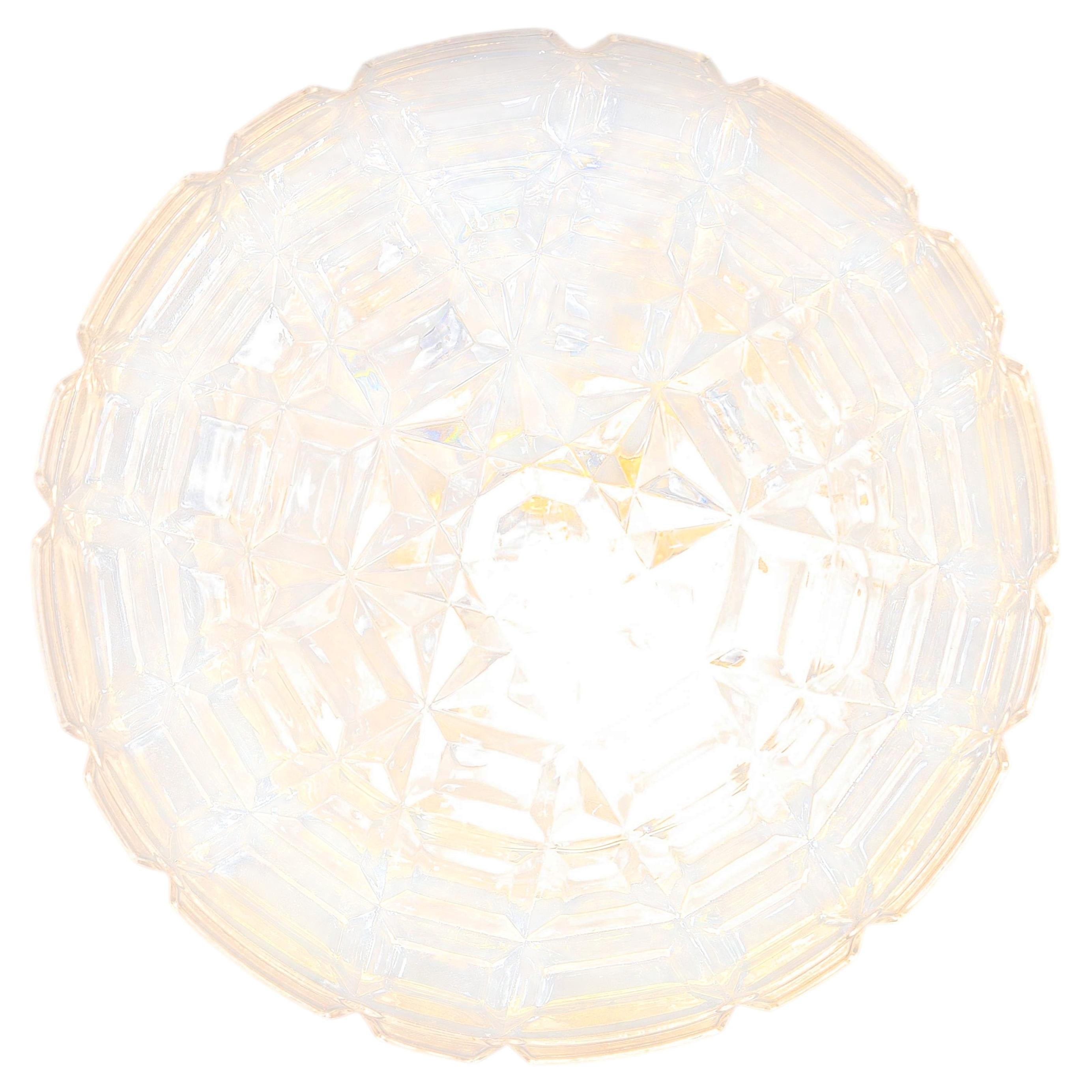 1950's New Old Stock Czech Faceted Wall - Ceiling Lamp