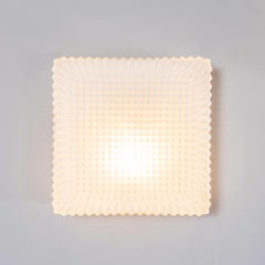 1950's New Old Stock Czech Opaline Geometric - Ceiling Lamp