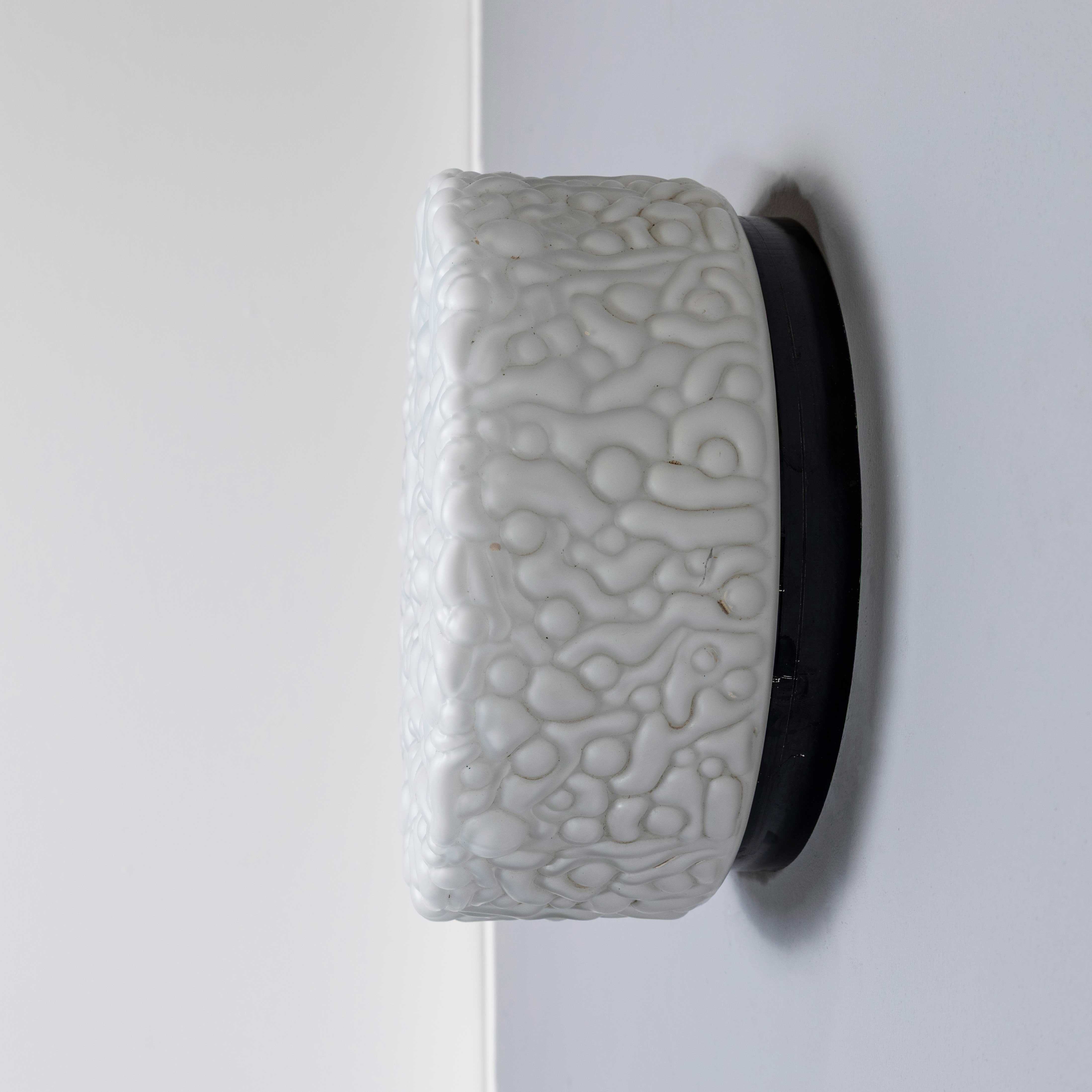 1950's New Old Stock Czech Opaline Organic Wall - Ceiling Lamp For Sale 5