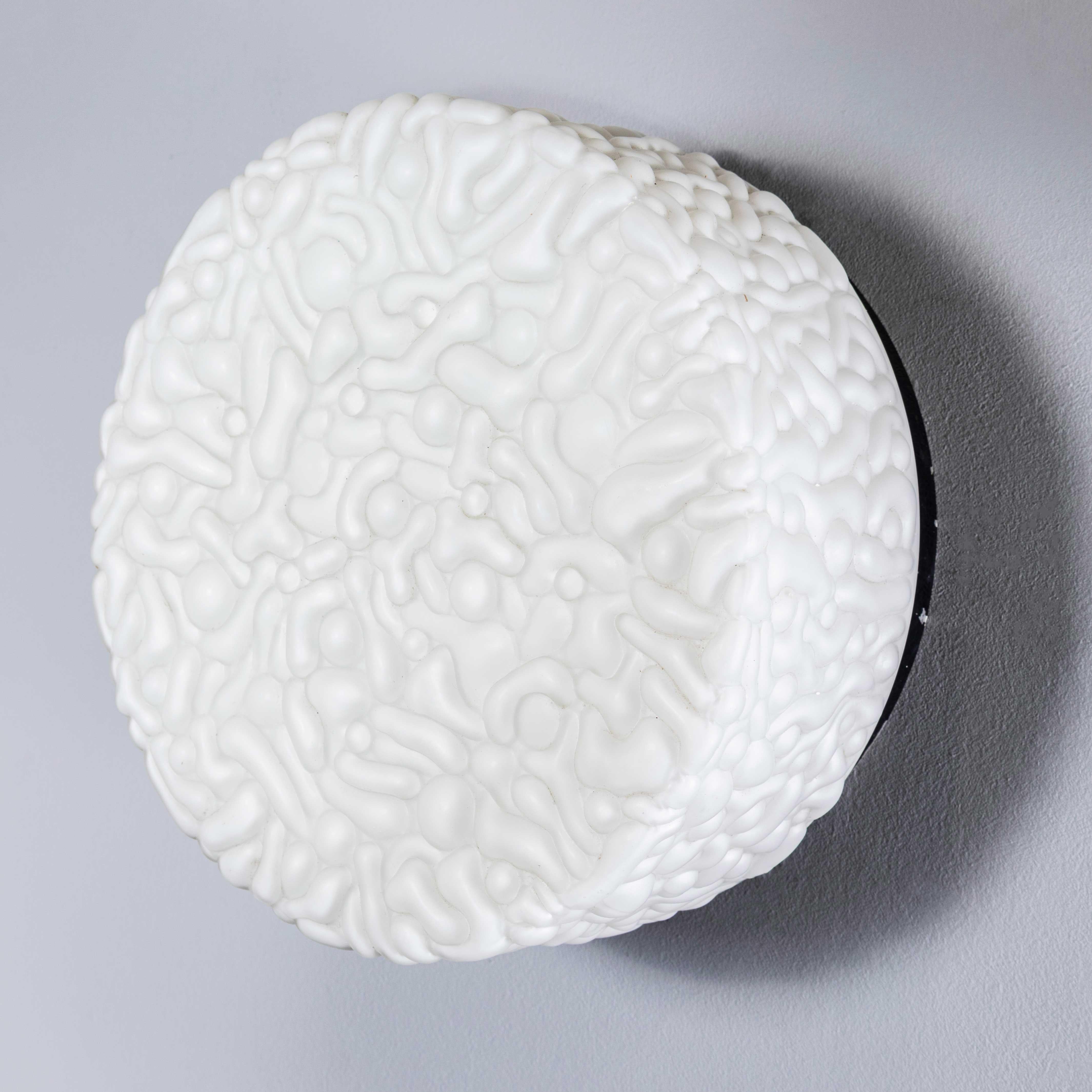 1950's New Old Stock Czech Opaline Organic Wall - Ceiling Lamp For Sale 6