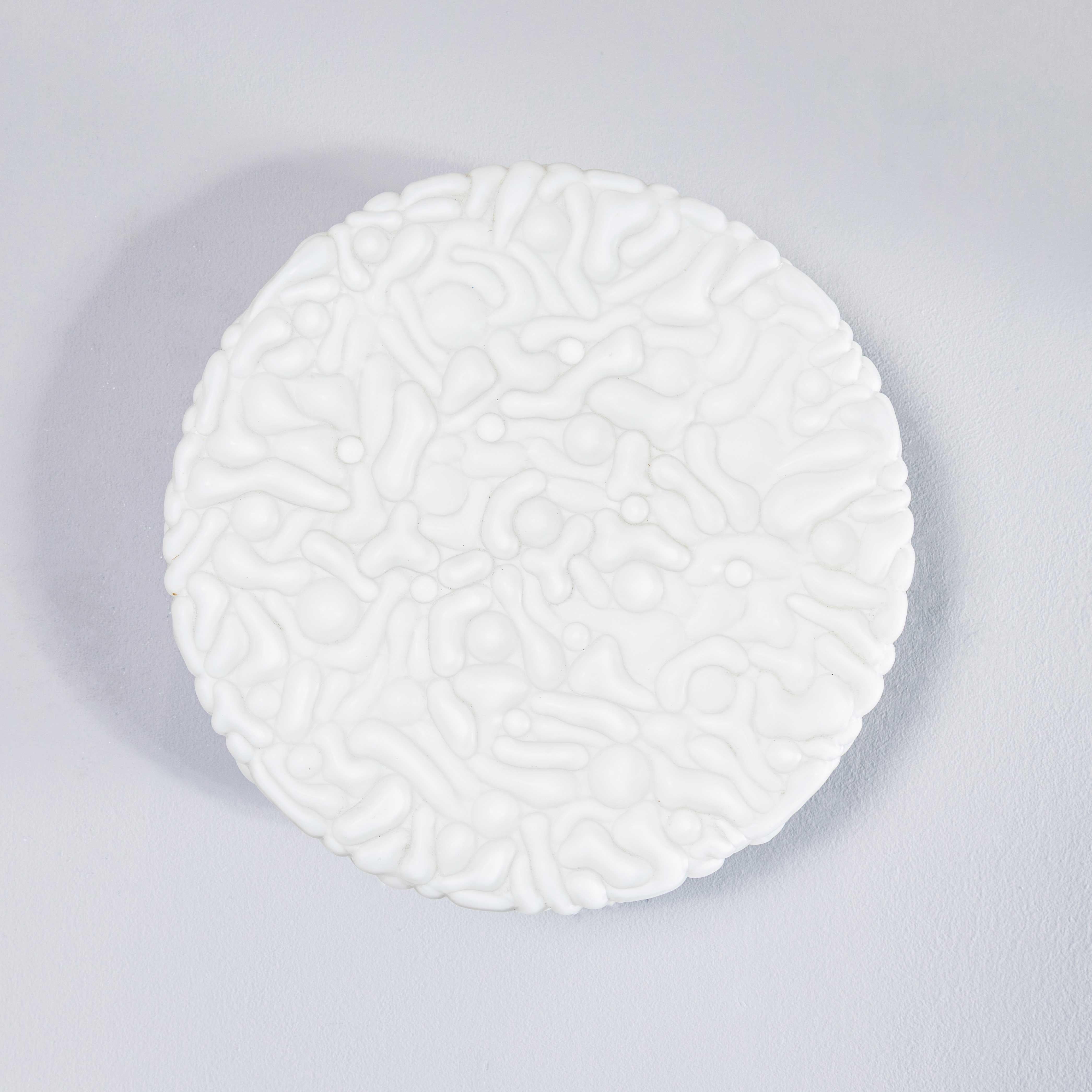 1950's New Old Stock Czech Opaline Organic Wall - Ceiling Lamp For Sale 1