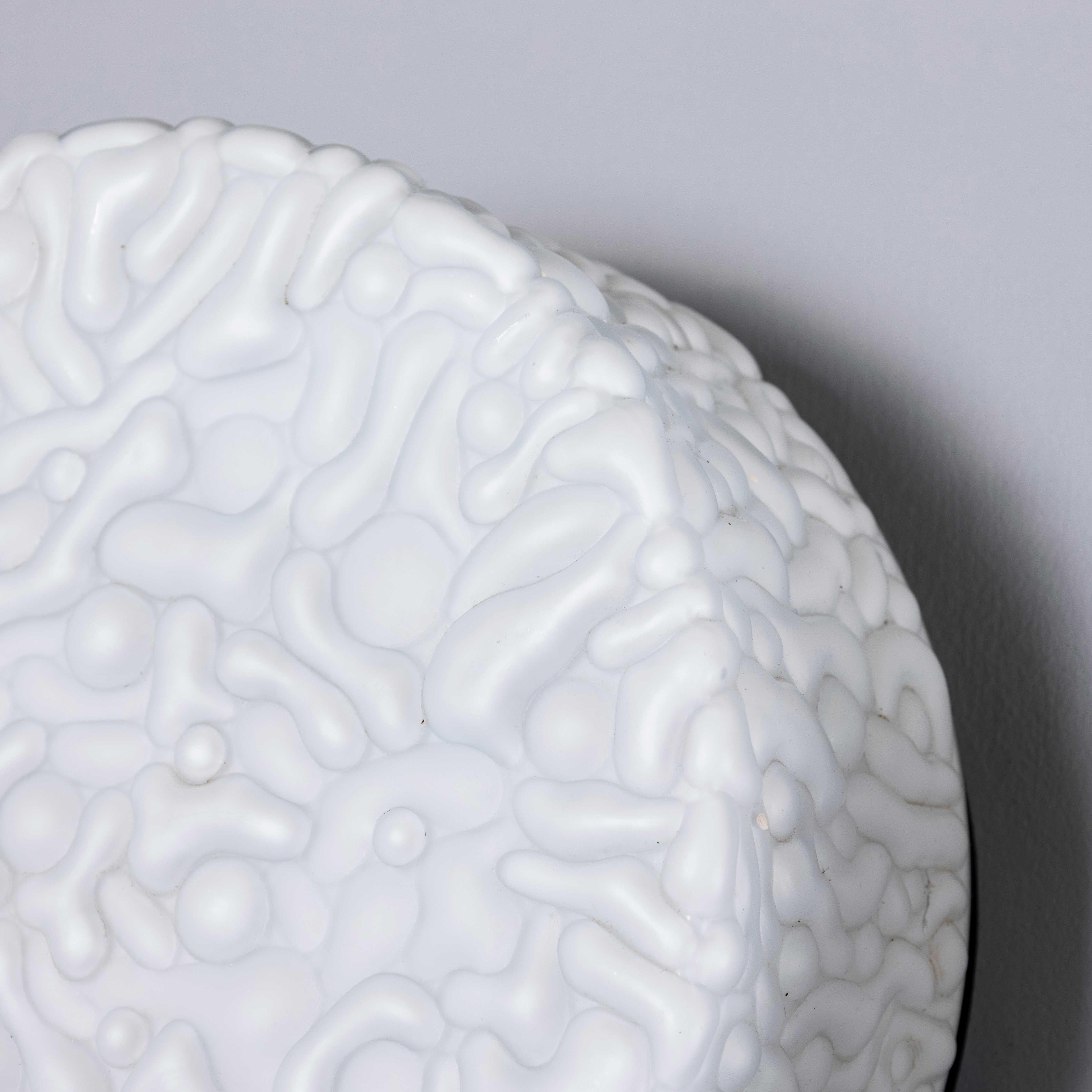 1950's New Old Stock Czech Opaline Organic Wall - Ceiling Lamp For Sale 3