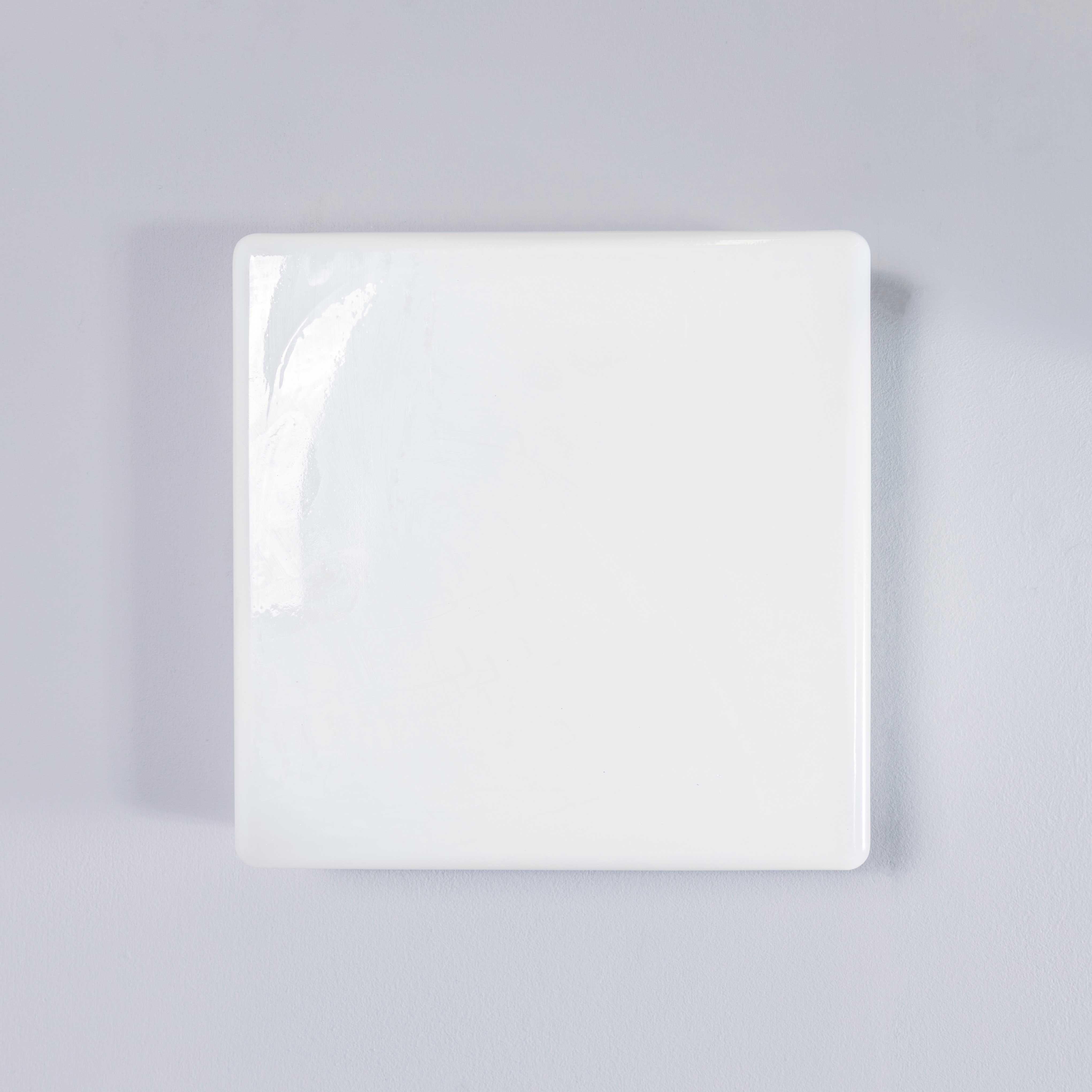 Lámpara de Pared - Techo 1950's New Old Stock Plato Cuadrado Opalina Checa Vidrio en venta
