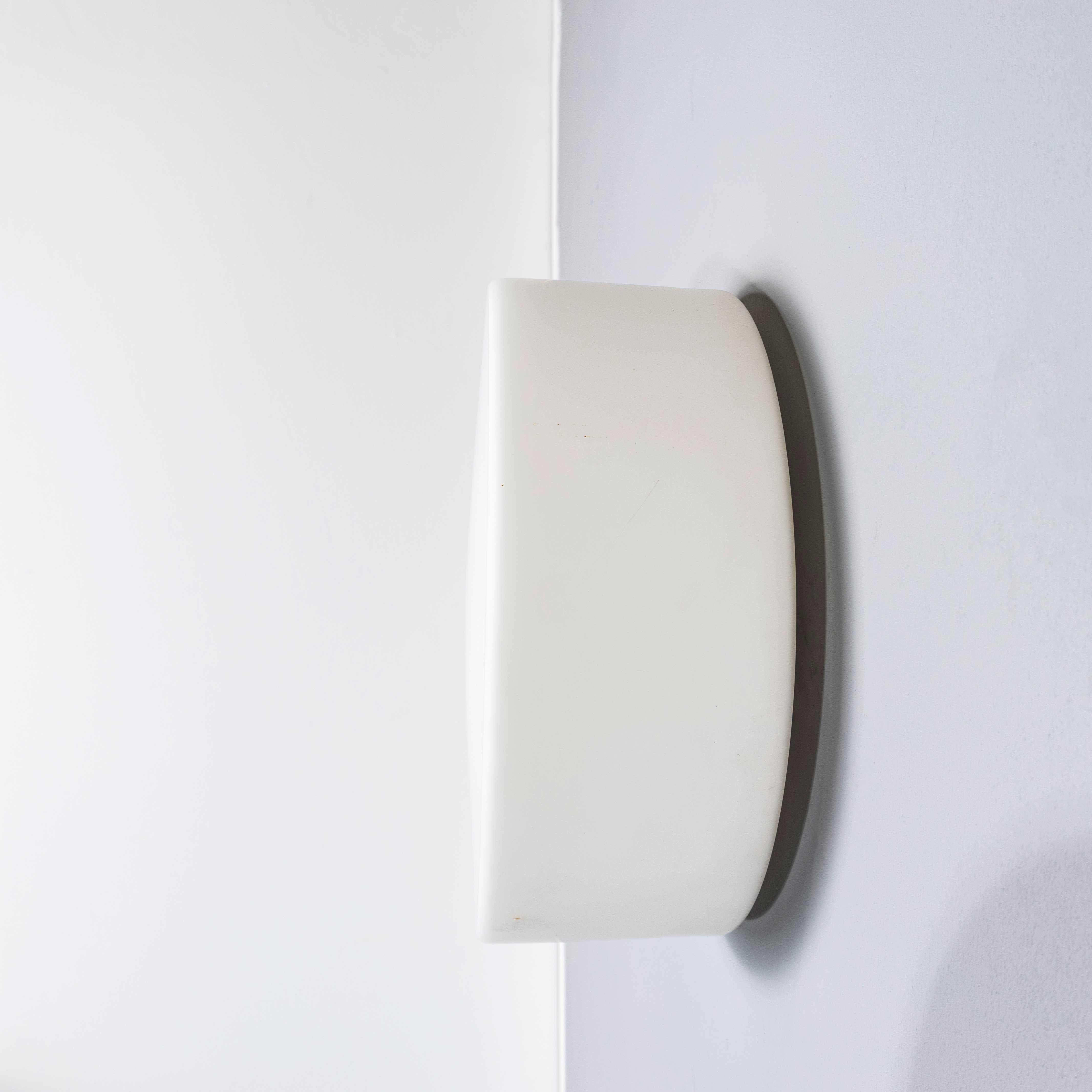 1950's New Old Stock Czech Opaline Tapered Cake Tin Wall - Ceiling Lamp For Sale 6