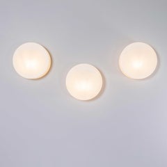 1950's New Old Stock Czech Opaline Tapered Cake Tin Wall - Ceiling Lamp