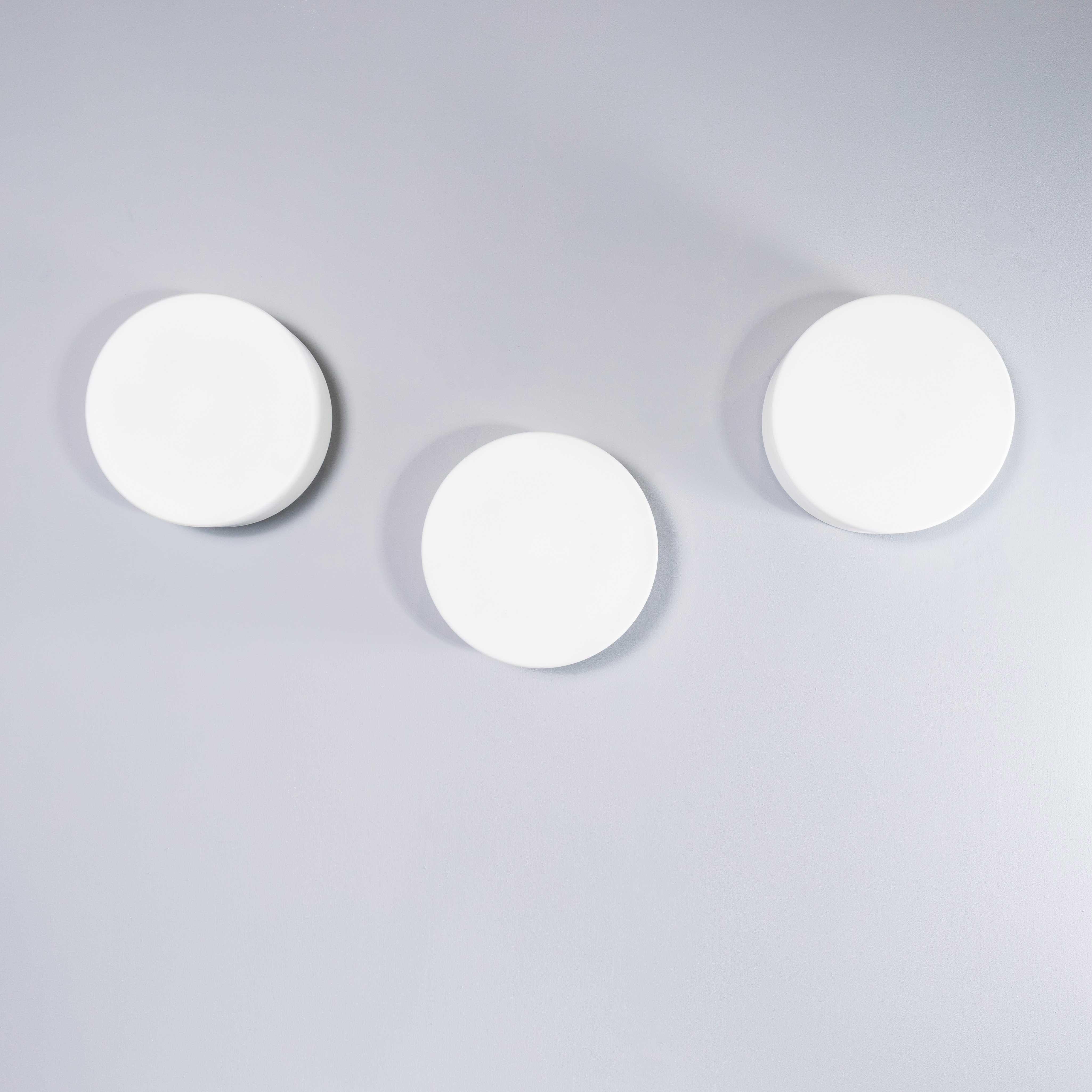 1950's New Old Stock Czech Opaline Tapered Cake Tin Wall - Ceiling Lamp For Sale 2