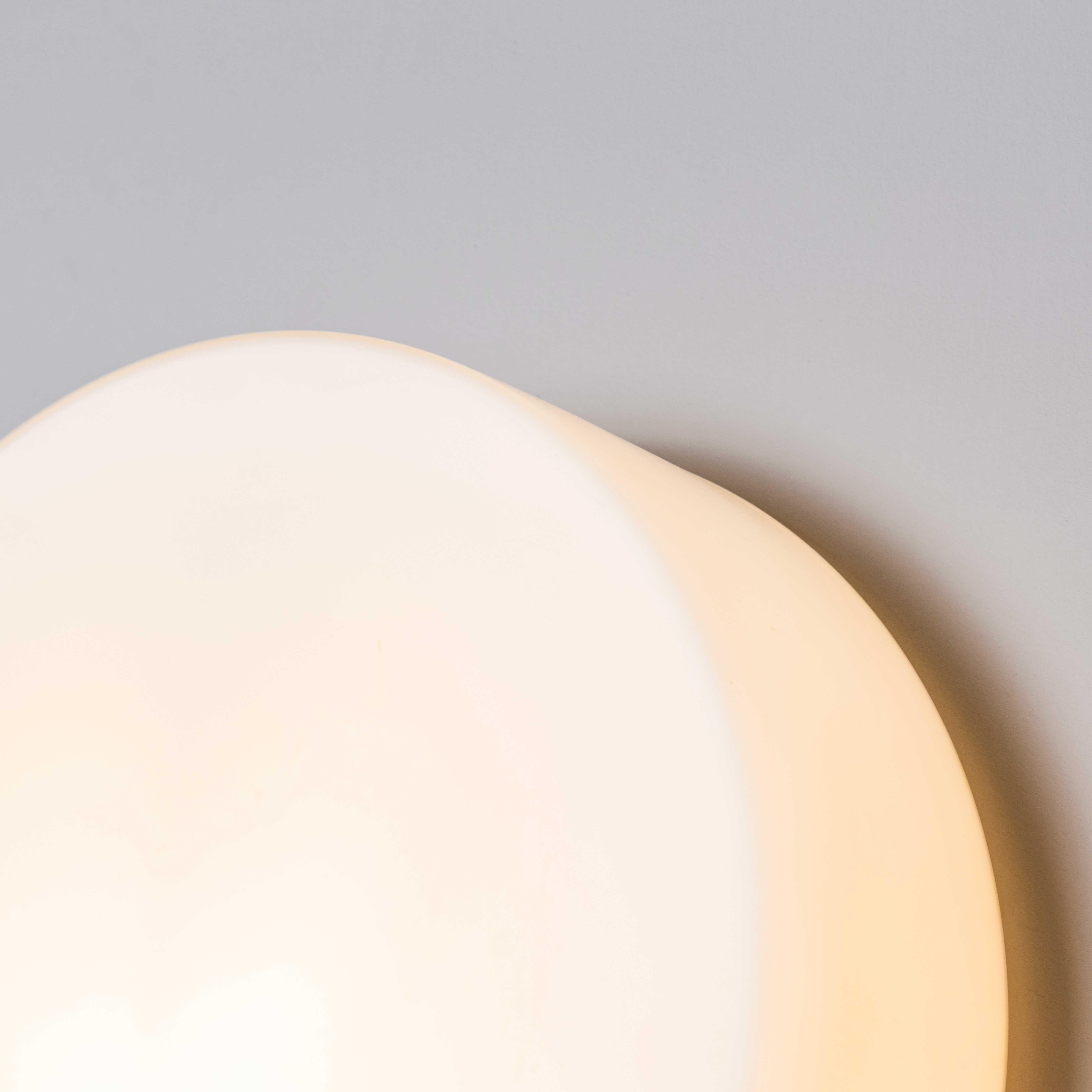 1950's New Old Stock Czech Opaline Tapered Cake Tin Wall - Ceiling Lamp For Sale 3