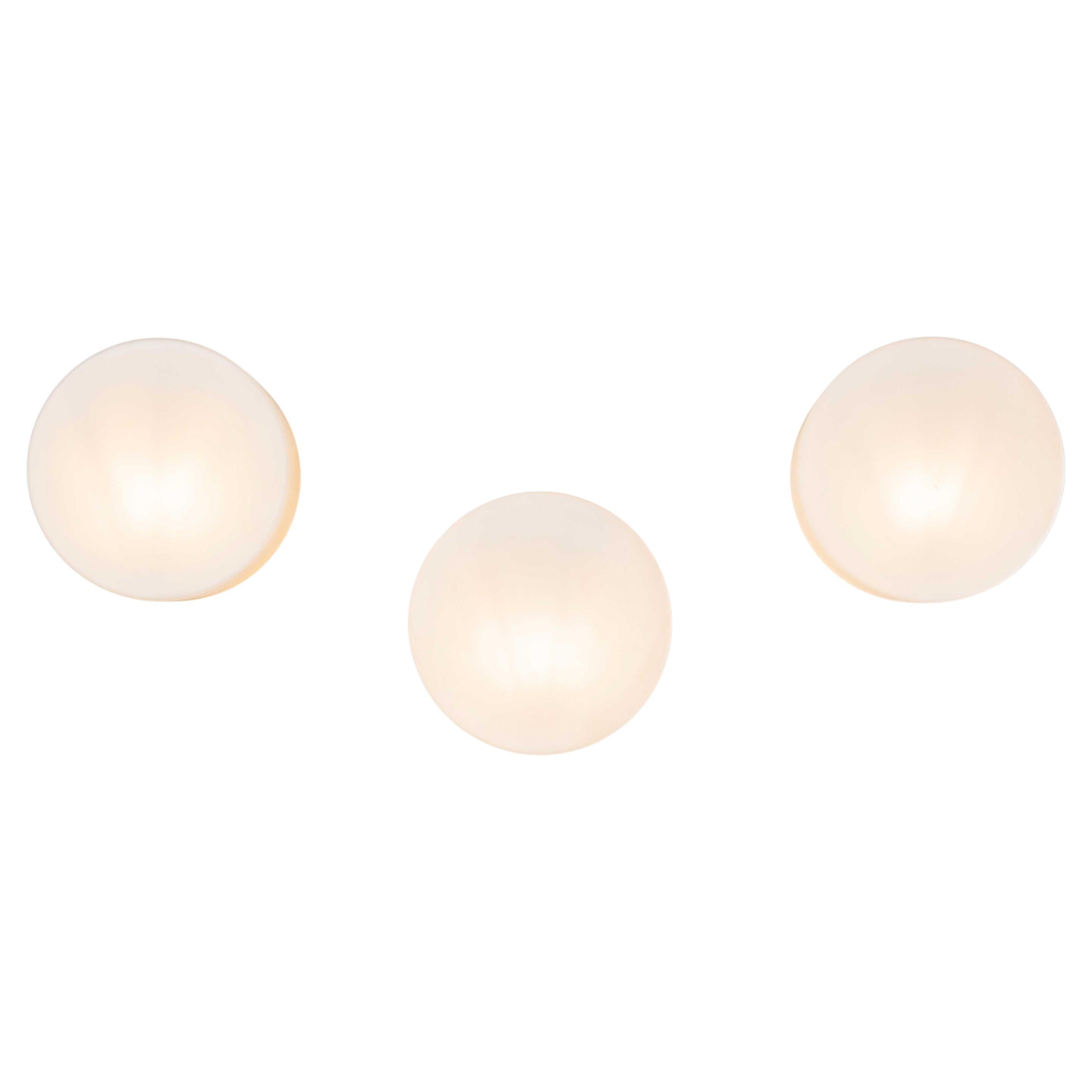 1950's New Old Stock Czech Opaline Tapered Cake Tin Wall - Ceiling Lamp