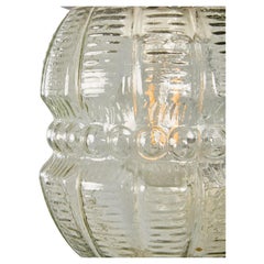 1950's New Old Stock Decorated Barrel Pendant Lamps