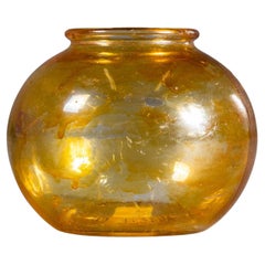 Vintage 1950's New Old Stock Fairground Amber Fish Bowl