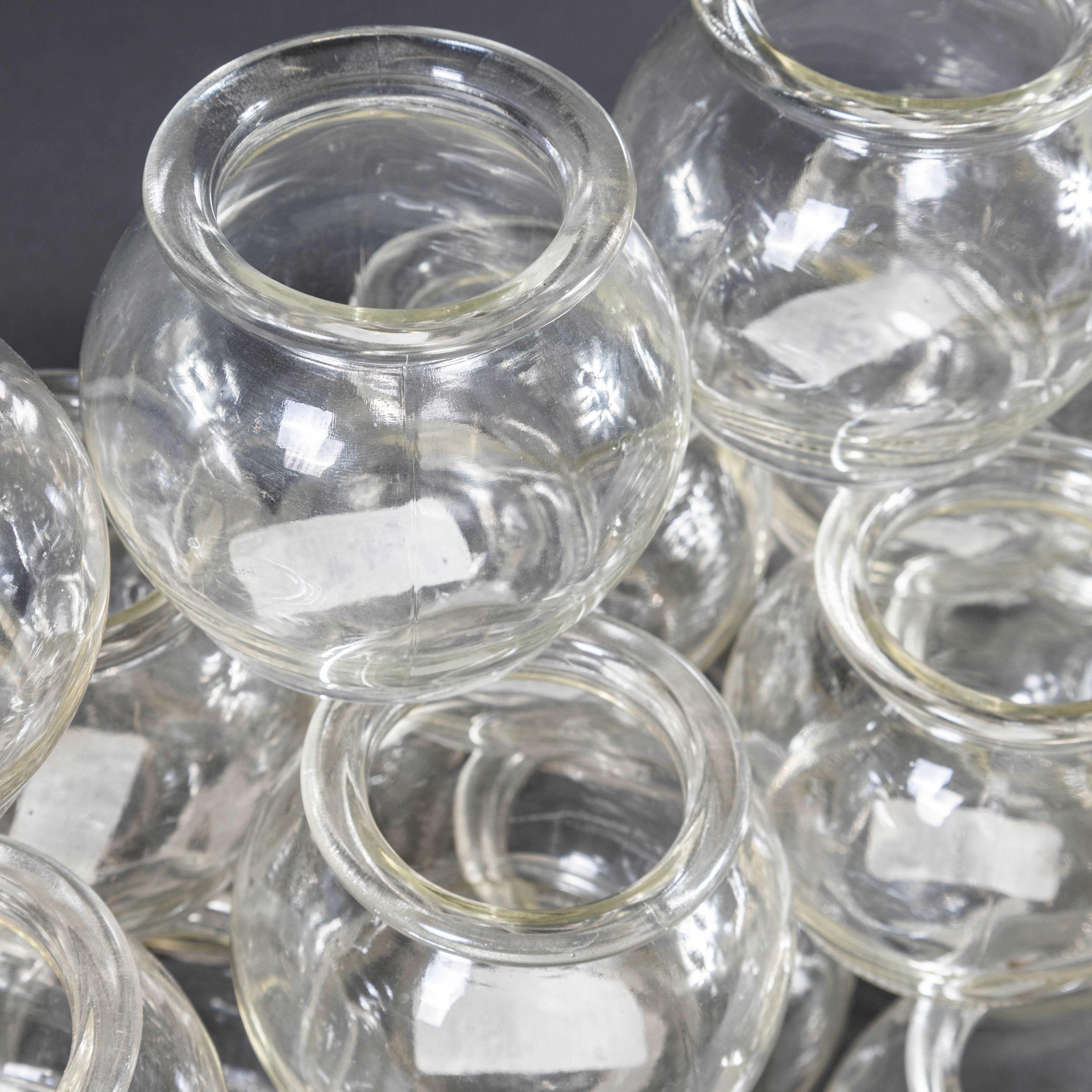 1950's New Old Stock Fairground Glass Fish Bowls - Small - Large Quantity Availa In Good Condition For Sale In Hook, Hampshire