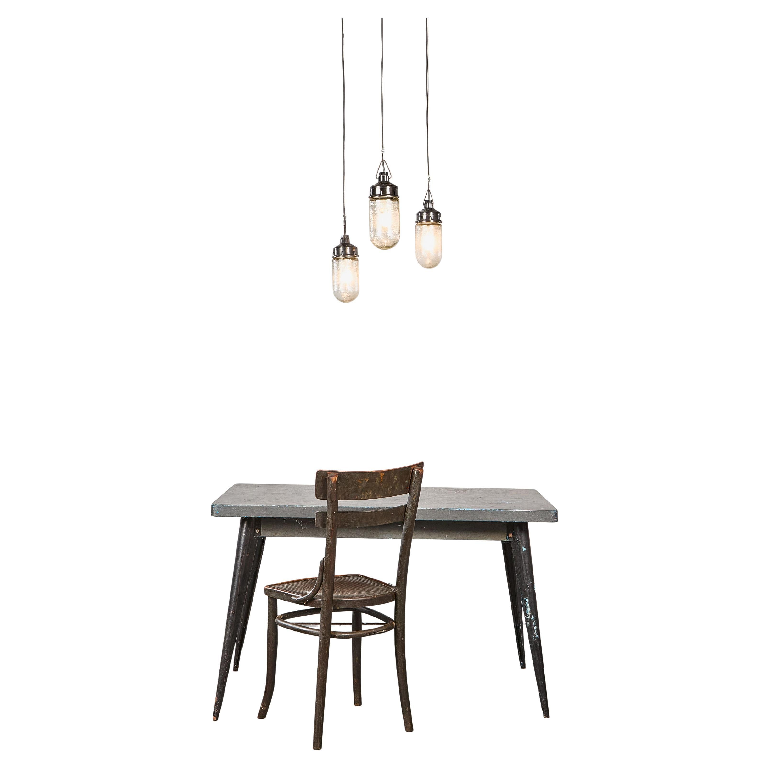 1950's New Old Stock Mottled Light Tint Barrel Pendant Lamps - Quantity Availabl
