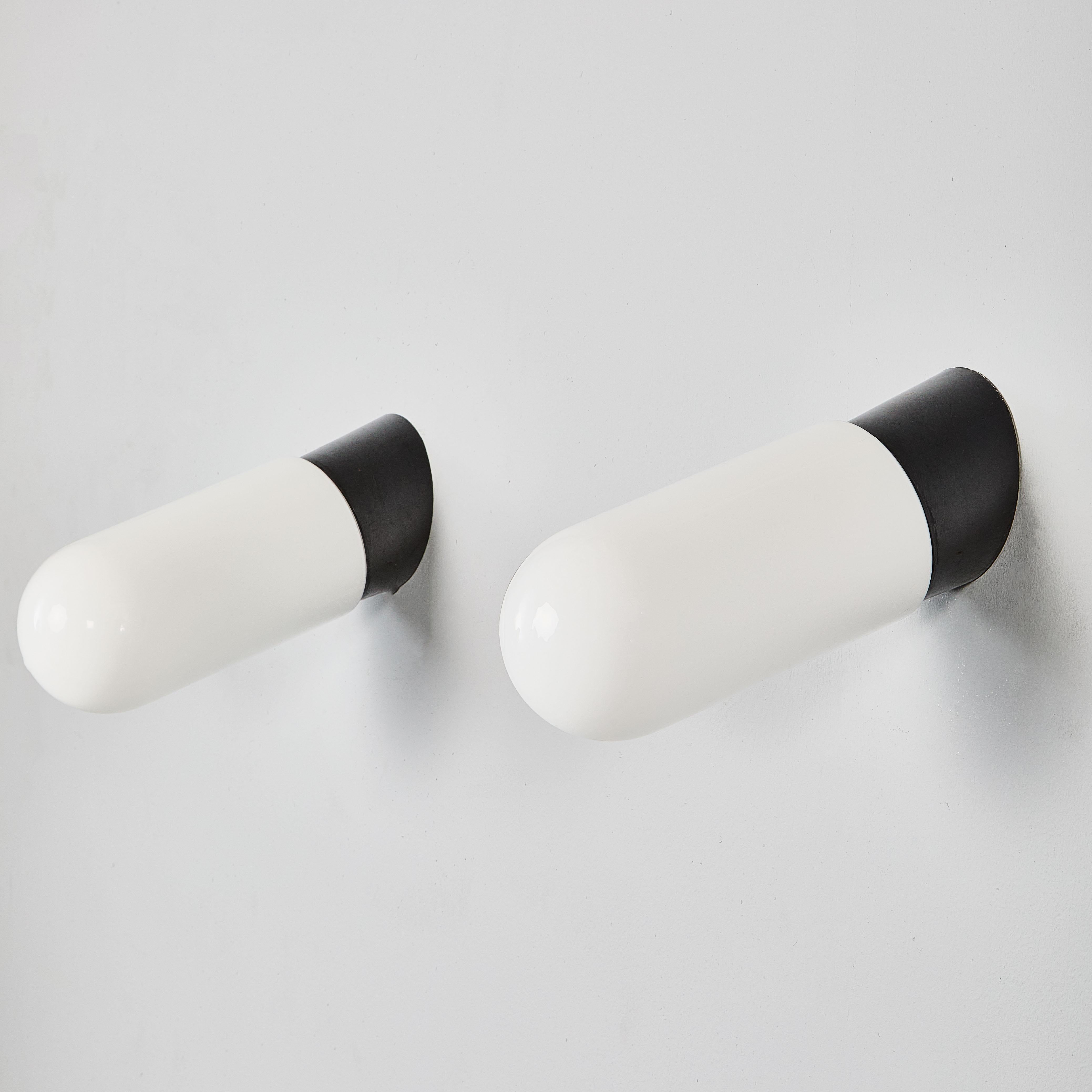 1950's New Old Stock Opaque Lozenge Wall Lamp - Large Qty Available For Sale 1
