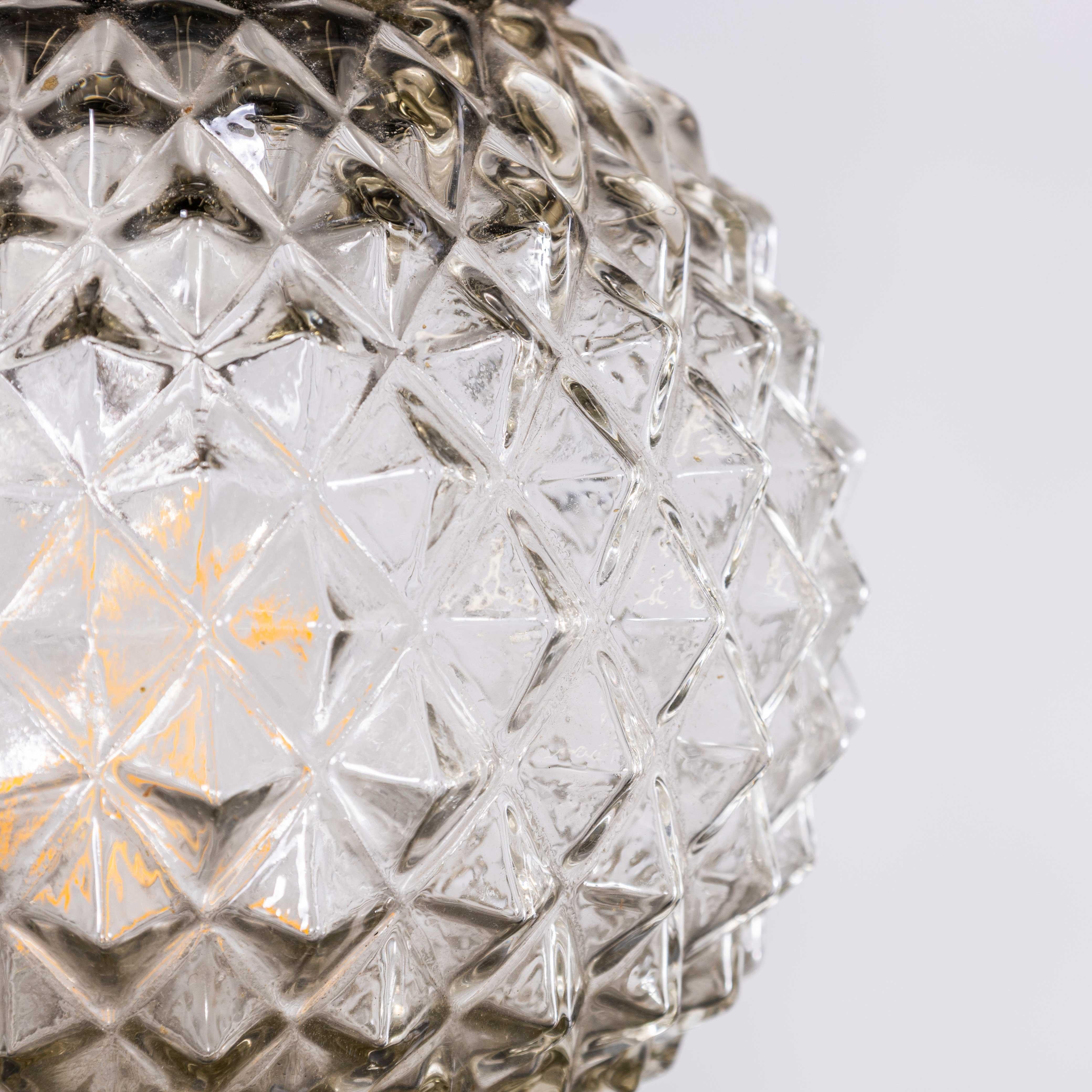 Acciaio Lampade a sospensione a forma di ananas degli anni '50 - Piccolo lotto disponibile in vendita
