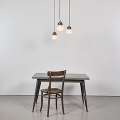 1950's New Old Stock Striped Mottled Pineapple Shaped Pendant Lamps - Good Qty