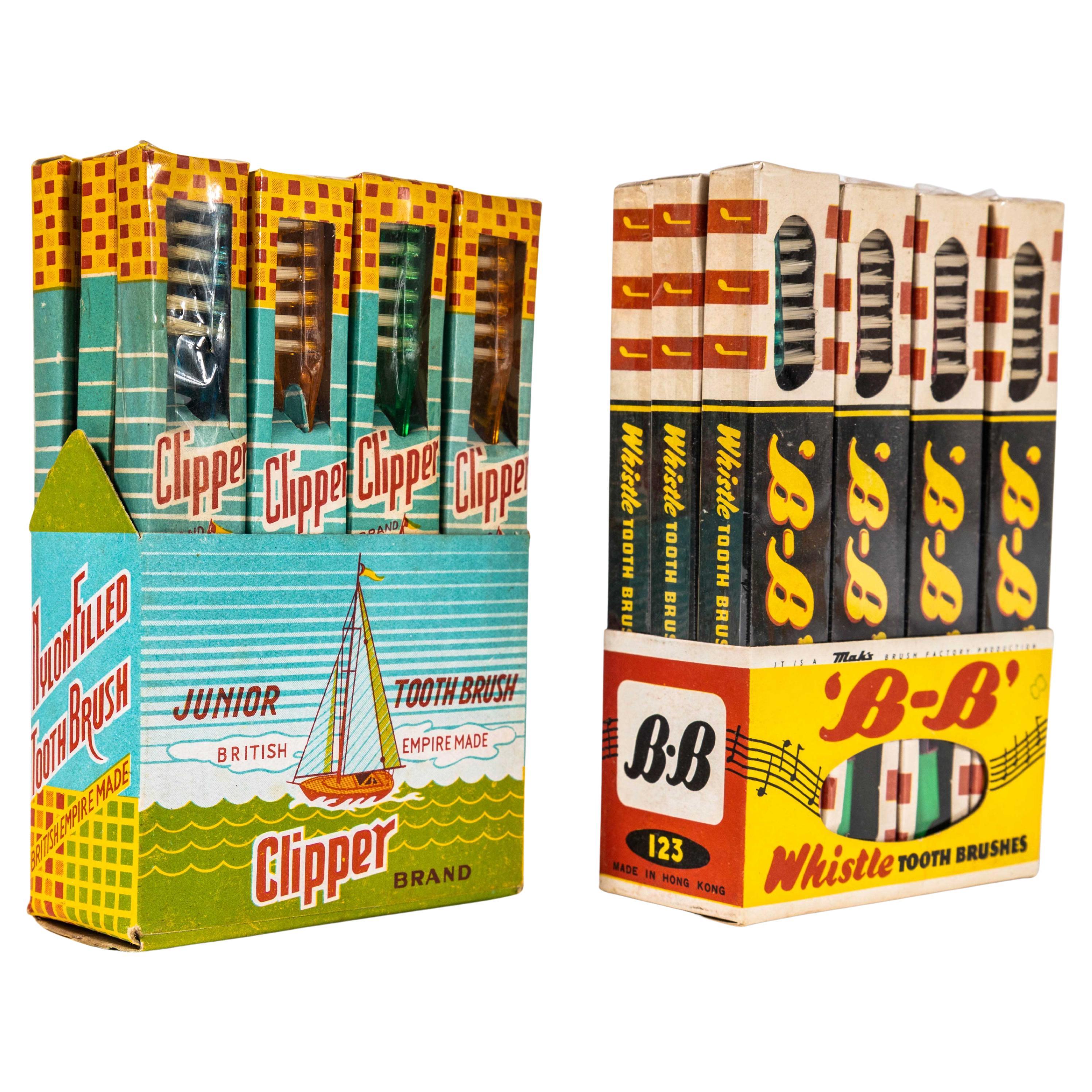1950's New Old Stock Caja Vintage De Cepillos De Dientes - Caja De Doce