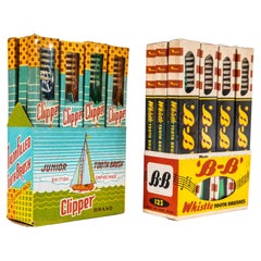 1950's New Old Stock Caja Vintage De Cepillos De Dientes - Caja De Doce