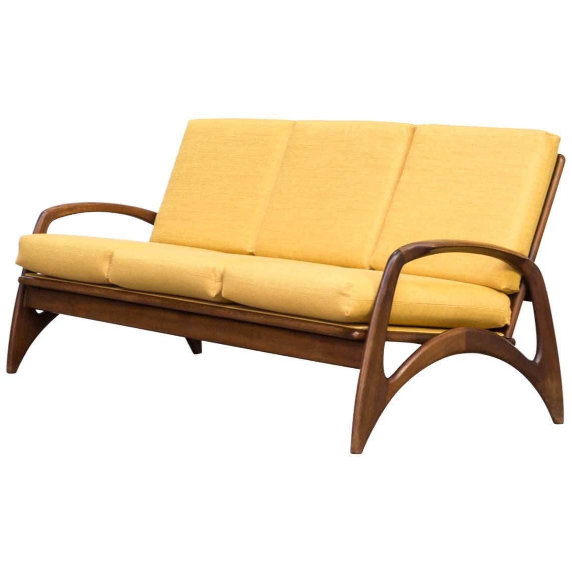 1950s New Upholstered Sofa for De Ster Gelderland For Sale