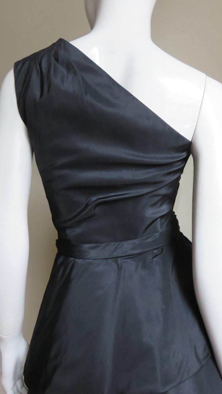 1950's New Vintage Sculptural Werle Silk Dress For Sale at 1stDibs