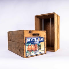 Casse di mele neozelandesi degli anni '50 - coppia