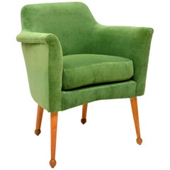 1950s Newly Upholstered Vintage Armchair or Desk Chair