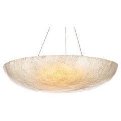 1950s Nine Fiberglass, Plexiglass and Metal Pendant in the Style of Louis Kalff