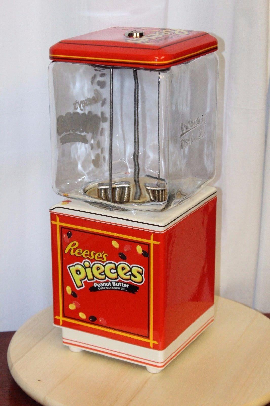 Metal 1950s Northwestern Reese's Pieces Themed Candy Machine For Sale