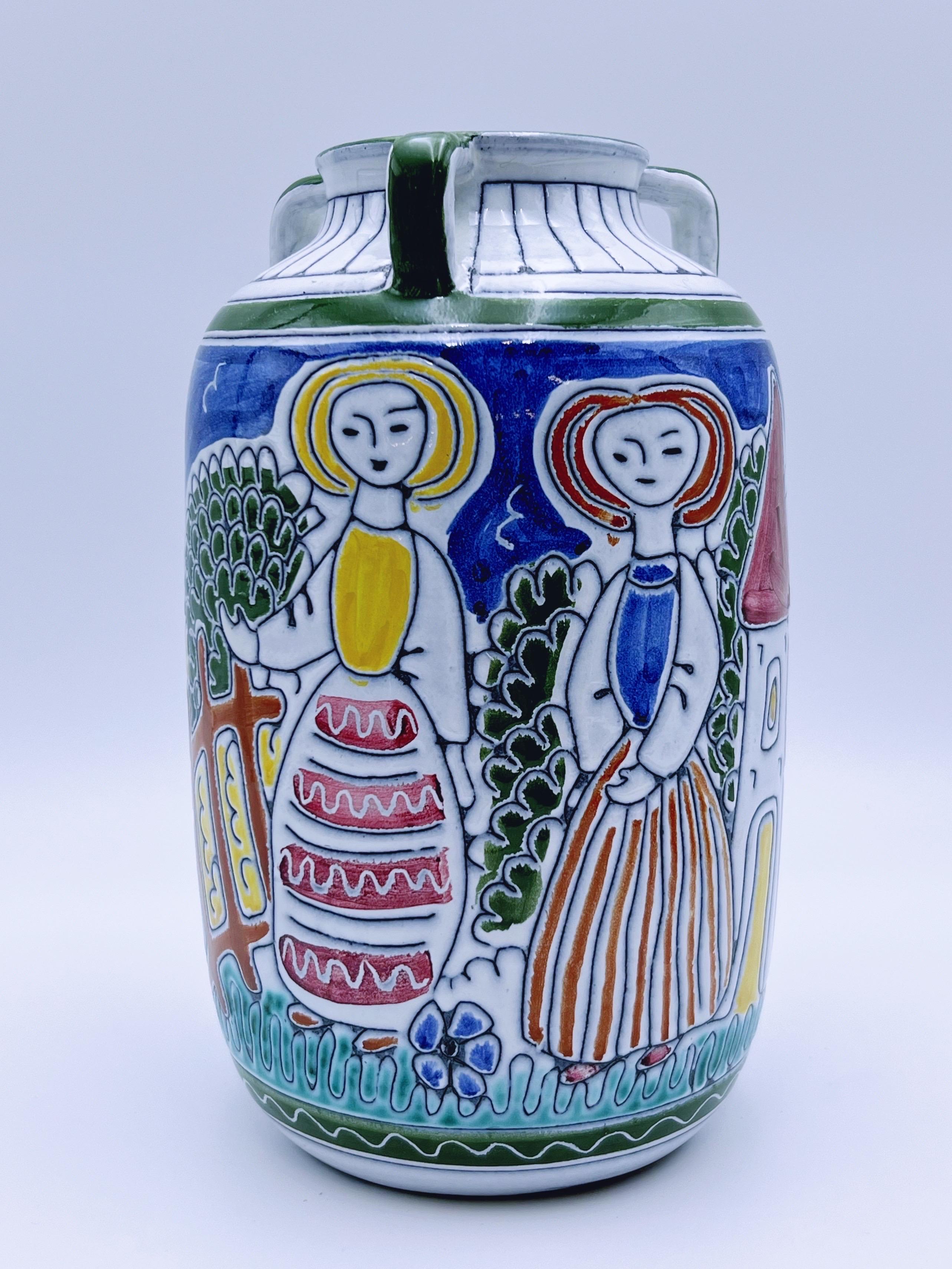 Norvegese Vaso / urna in ceramica dal design moderno norvegese degli anni '50 di Kaare Berven Fjeldsaa in vendita